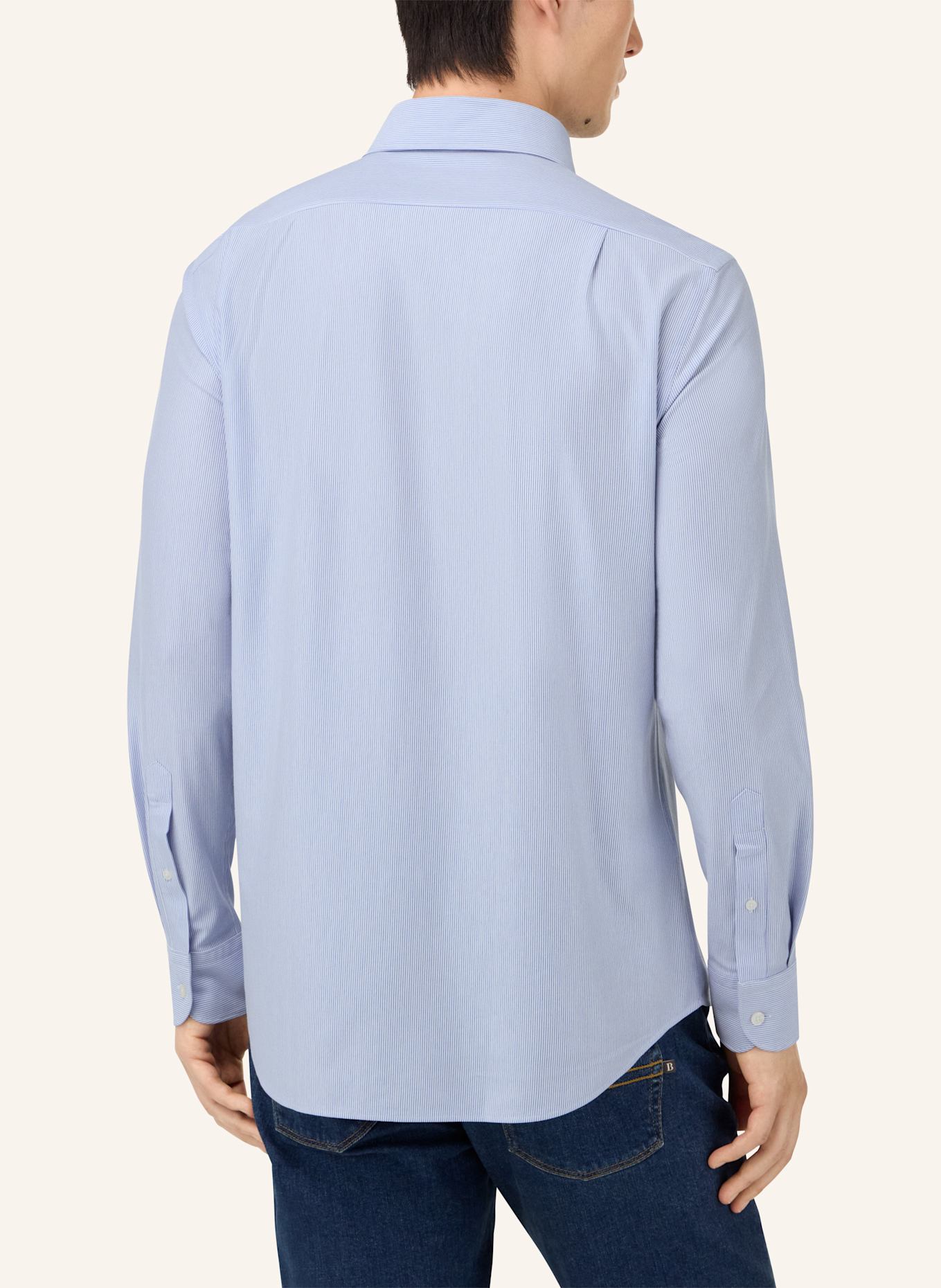 BOGGI MILANO Jerseyhemd Regular Fit: HELLBLAU