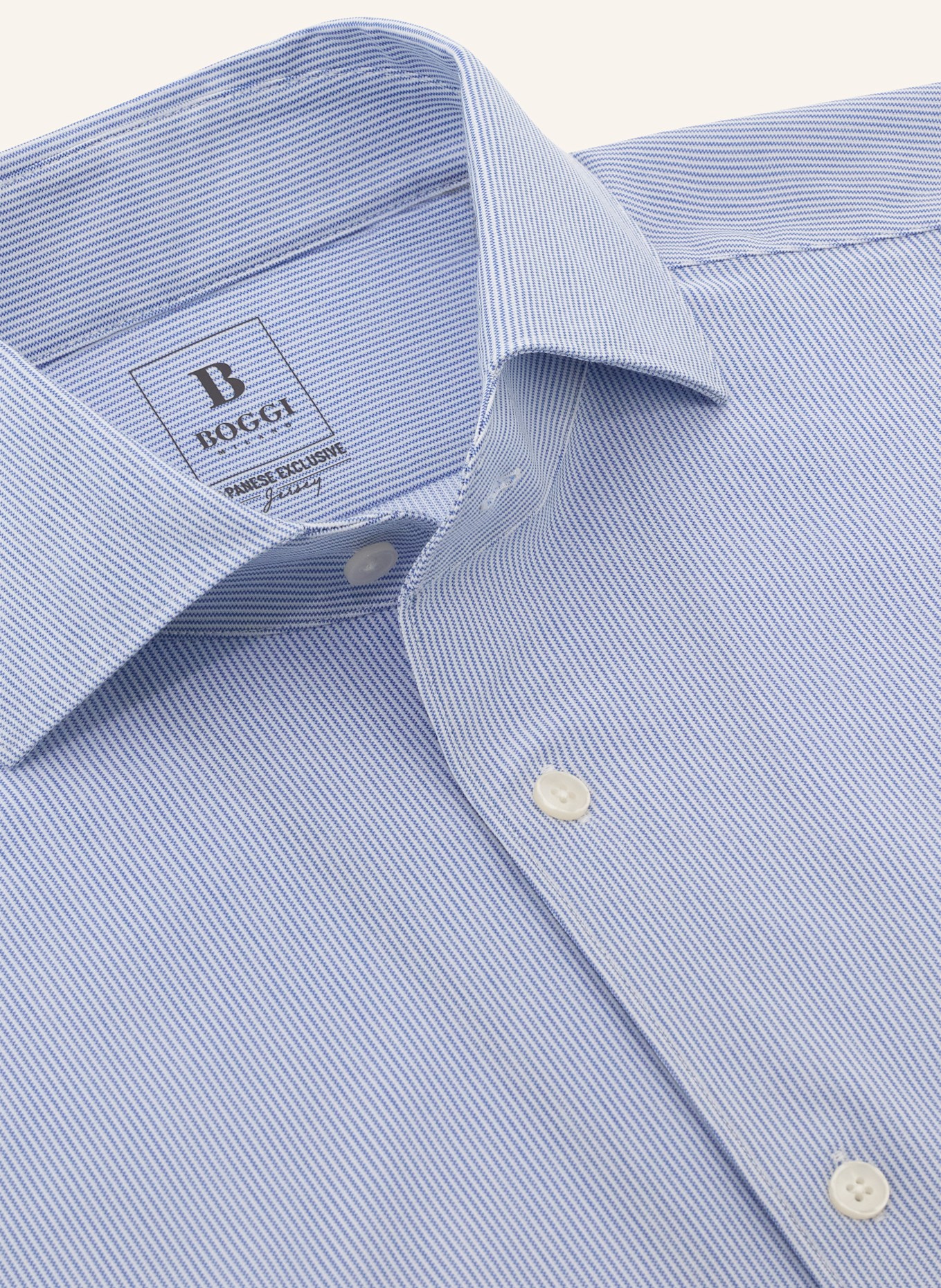 BOGGI MILANO Jerseyhemd Regular Fit: HELLBLAU