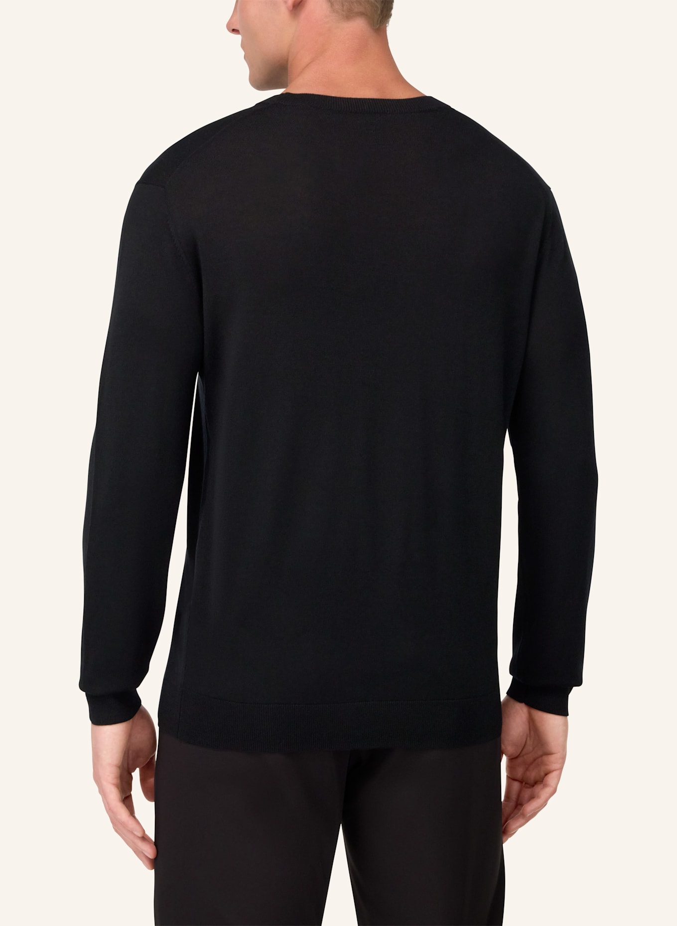 BOGGI MILANO Pullover: SCHWARZ