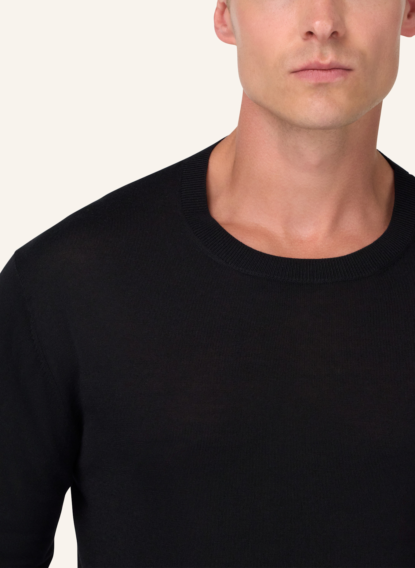 BOGGI MILANO Pullover: SCHWARZ