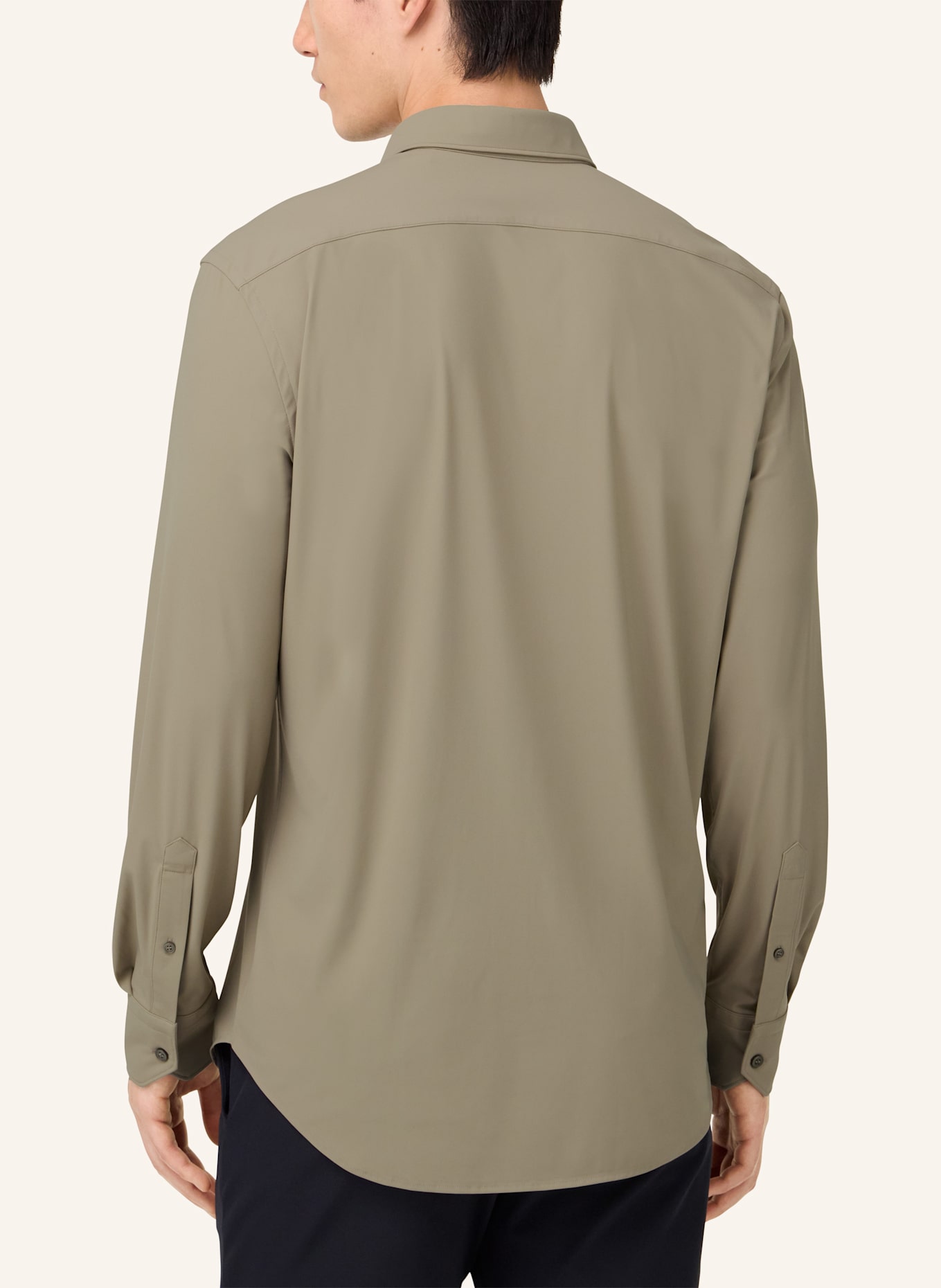 BOGGI MILANO Jerseyhemd Slim Fit: BEIGE