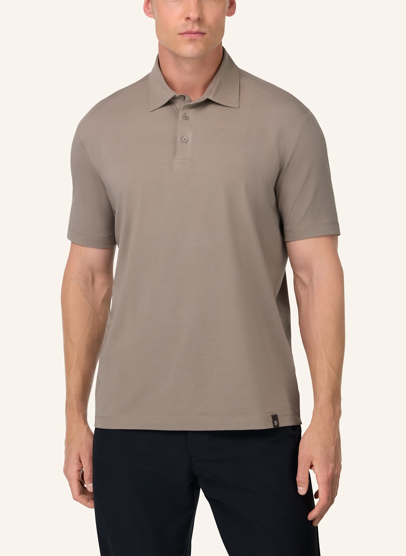 BOGGI MILANO Poloshirt: GRAU