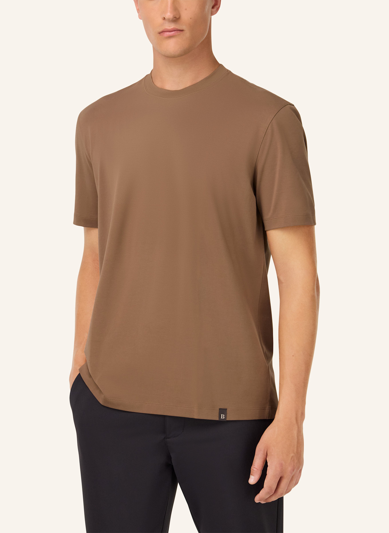 BOGGI MILANO T-Shirt: BRAUN