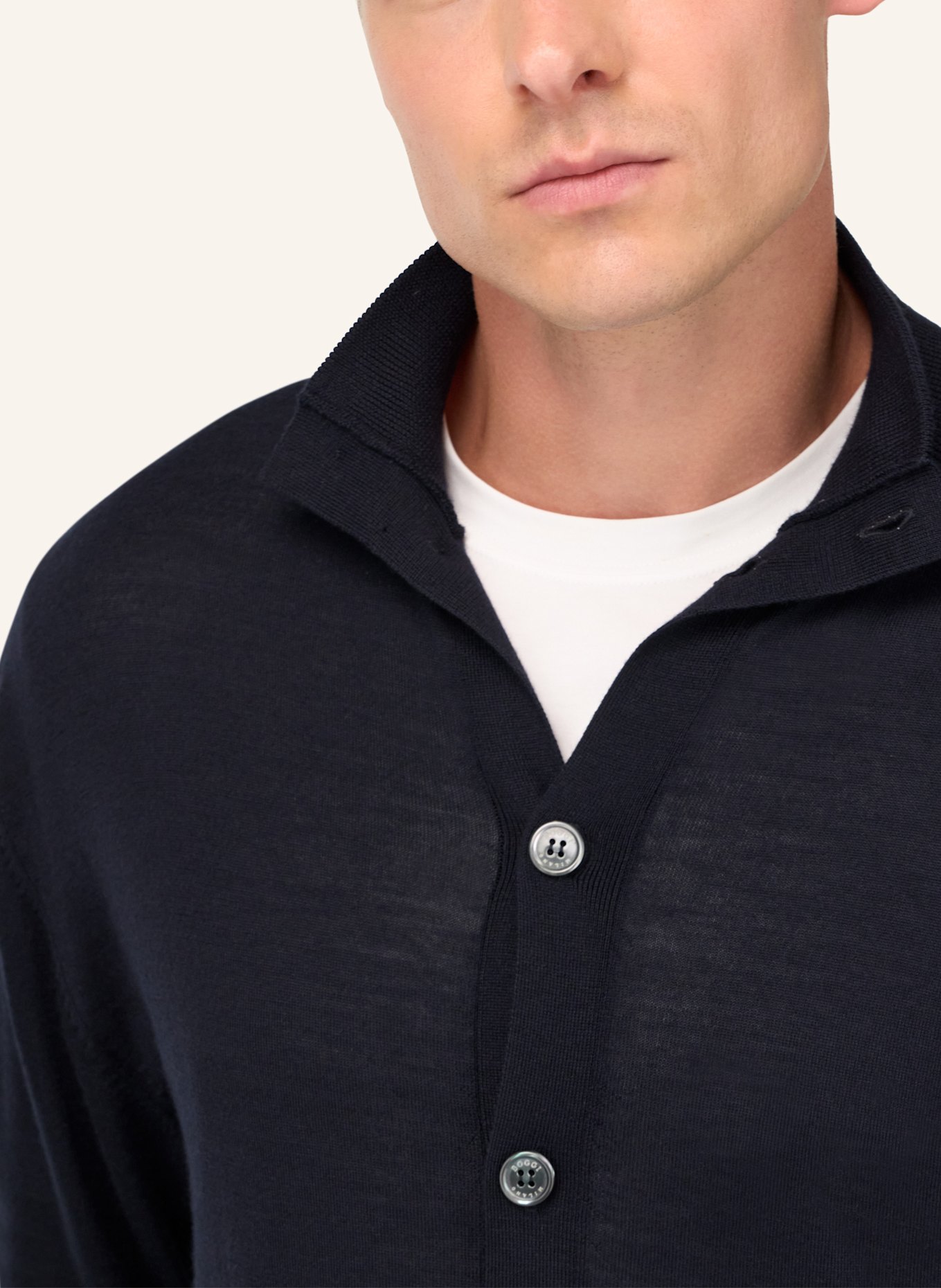 BOGGI MILANO Strickjacke: BLAU