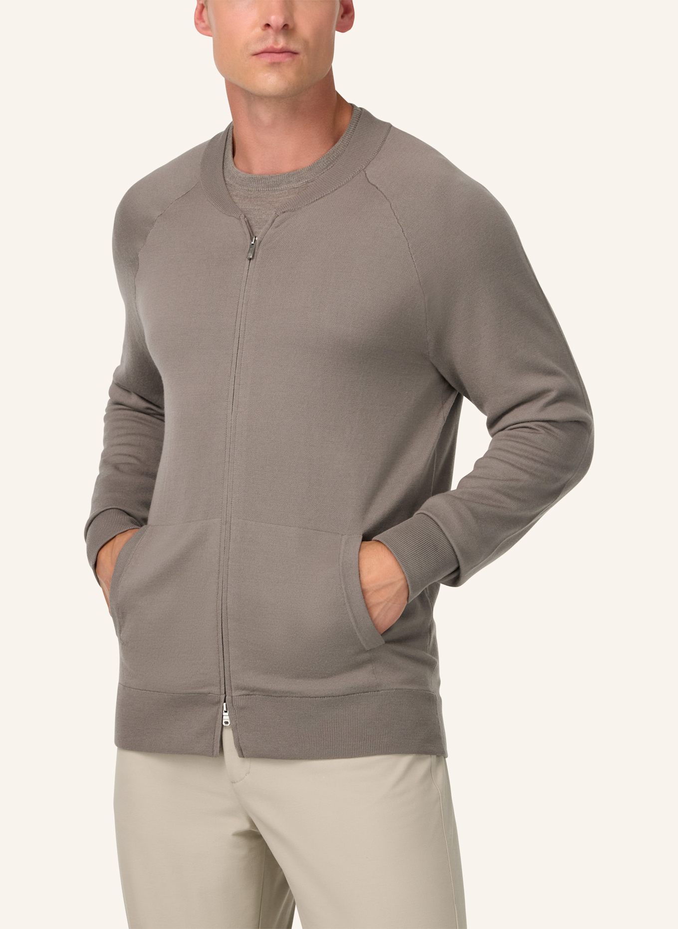 BOGGI MILANO Strickjacke: BEIGE