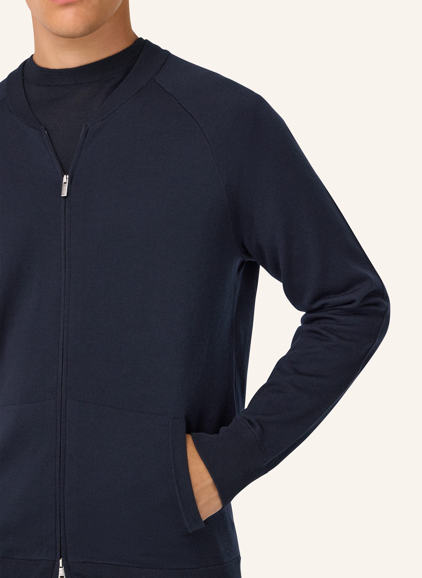 BOGGI MILANO Strickjacke: BLAU