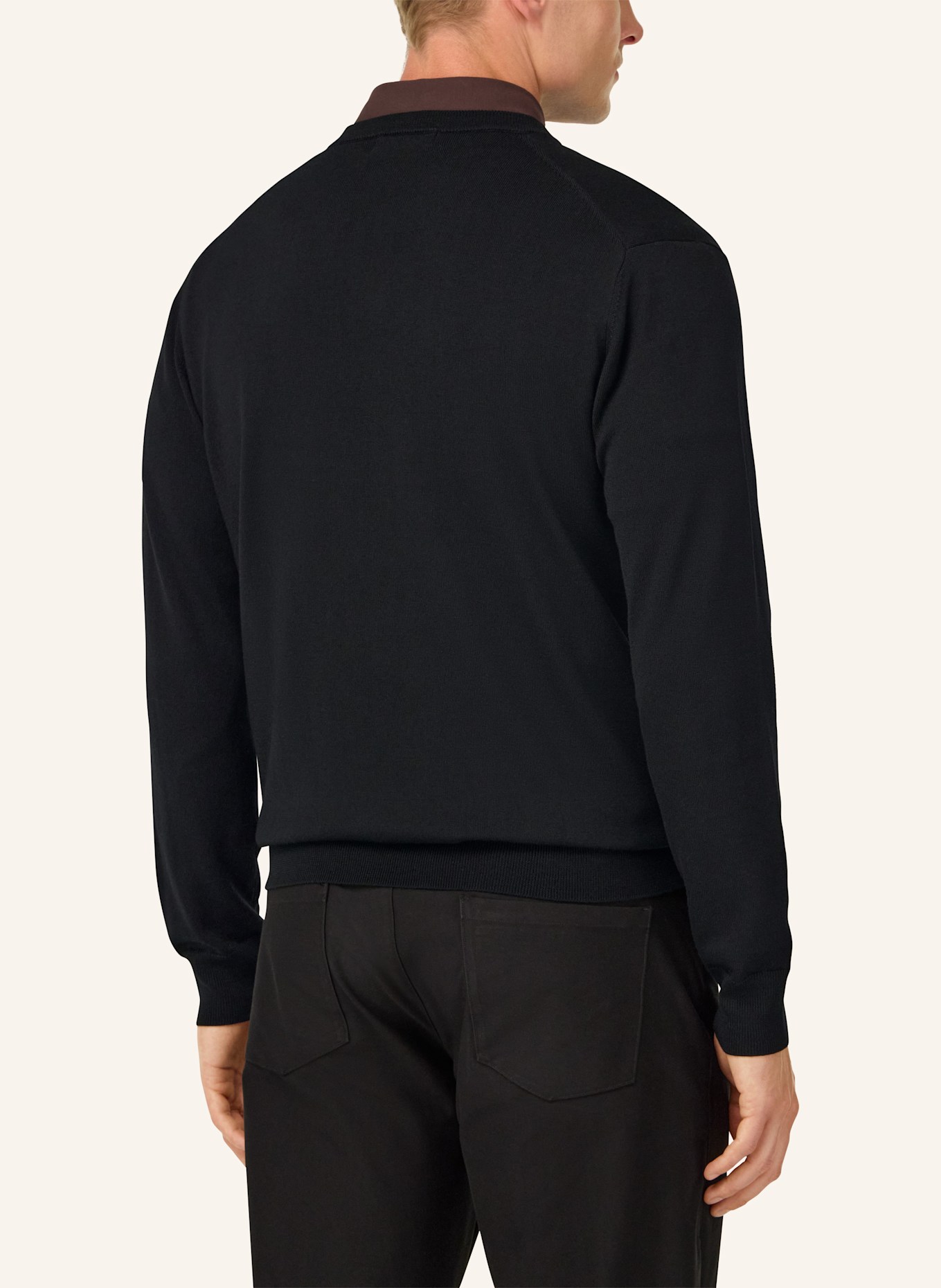 BOGGI MILANO Pullover: SCHWARZ