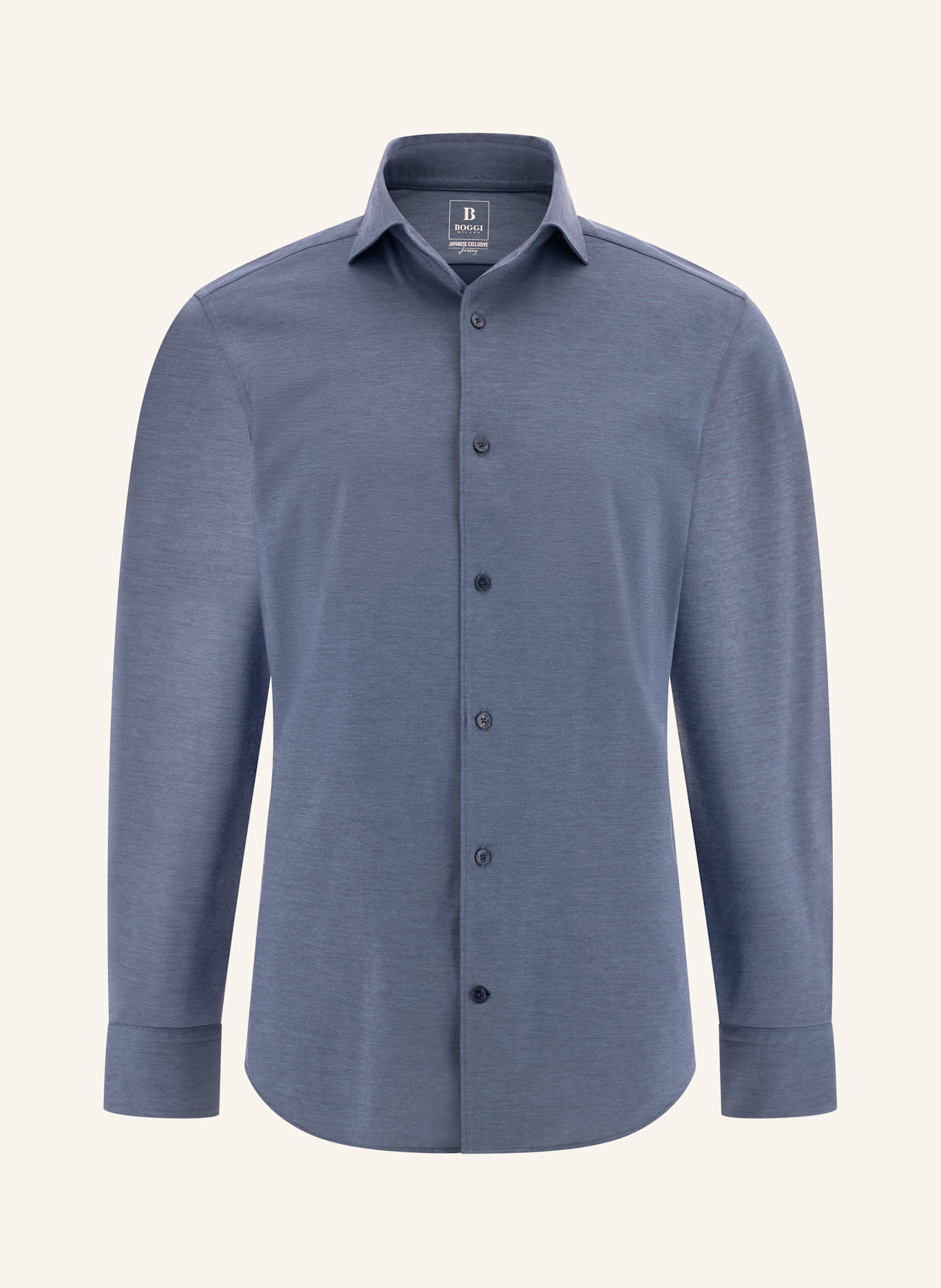 BOGGI MILANO Jerseyhemd Regular Fit: HELLBLAU