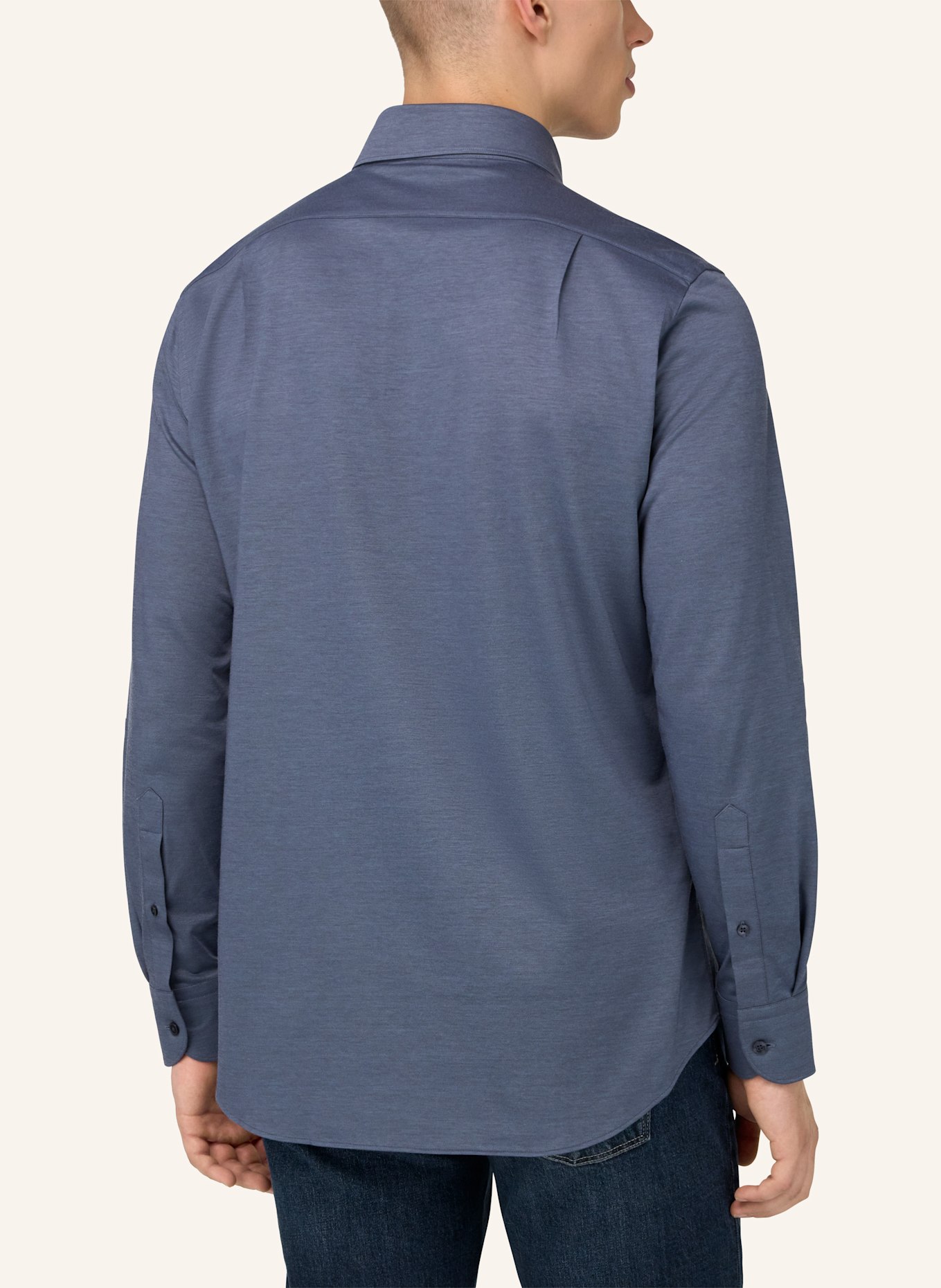 BOGGI MILANO Jerseyhemd Regular Fit: HELLBLAU