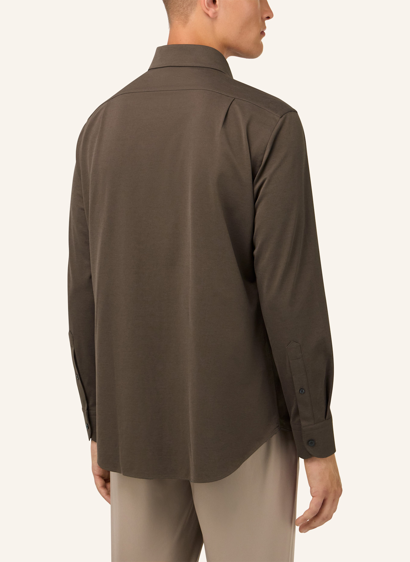 BOGGI MILANO Jerseyhemd Regular Fit: BRAUN