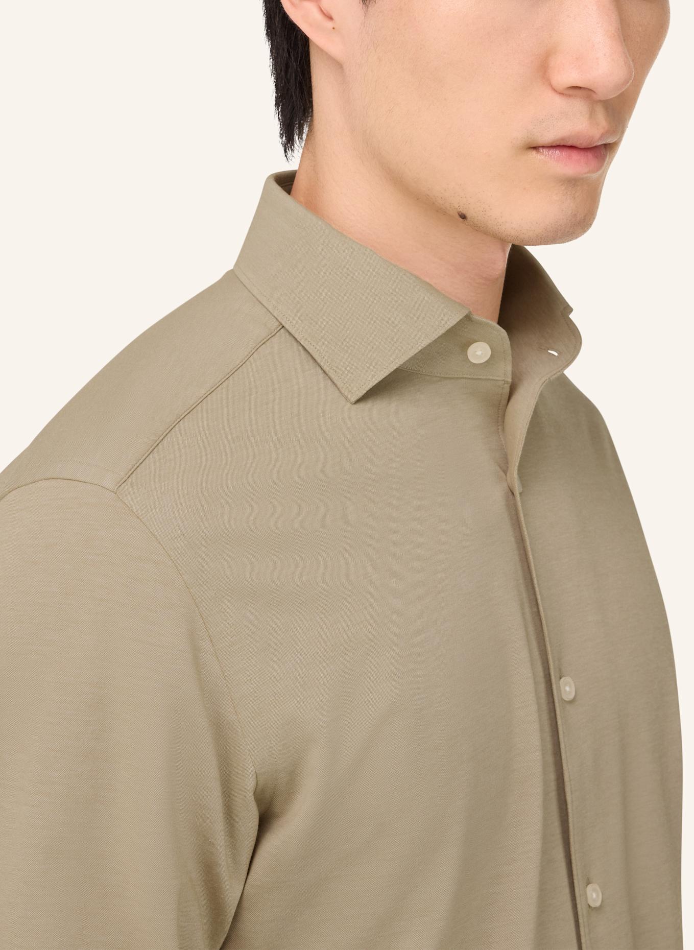 BOGGI MILANO Jerseyhemd Regular Fit: BEIGE