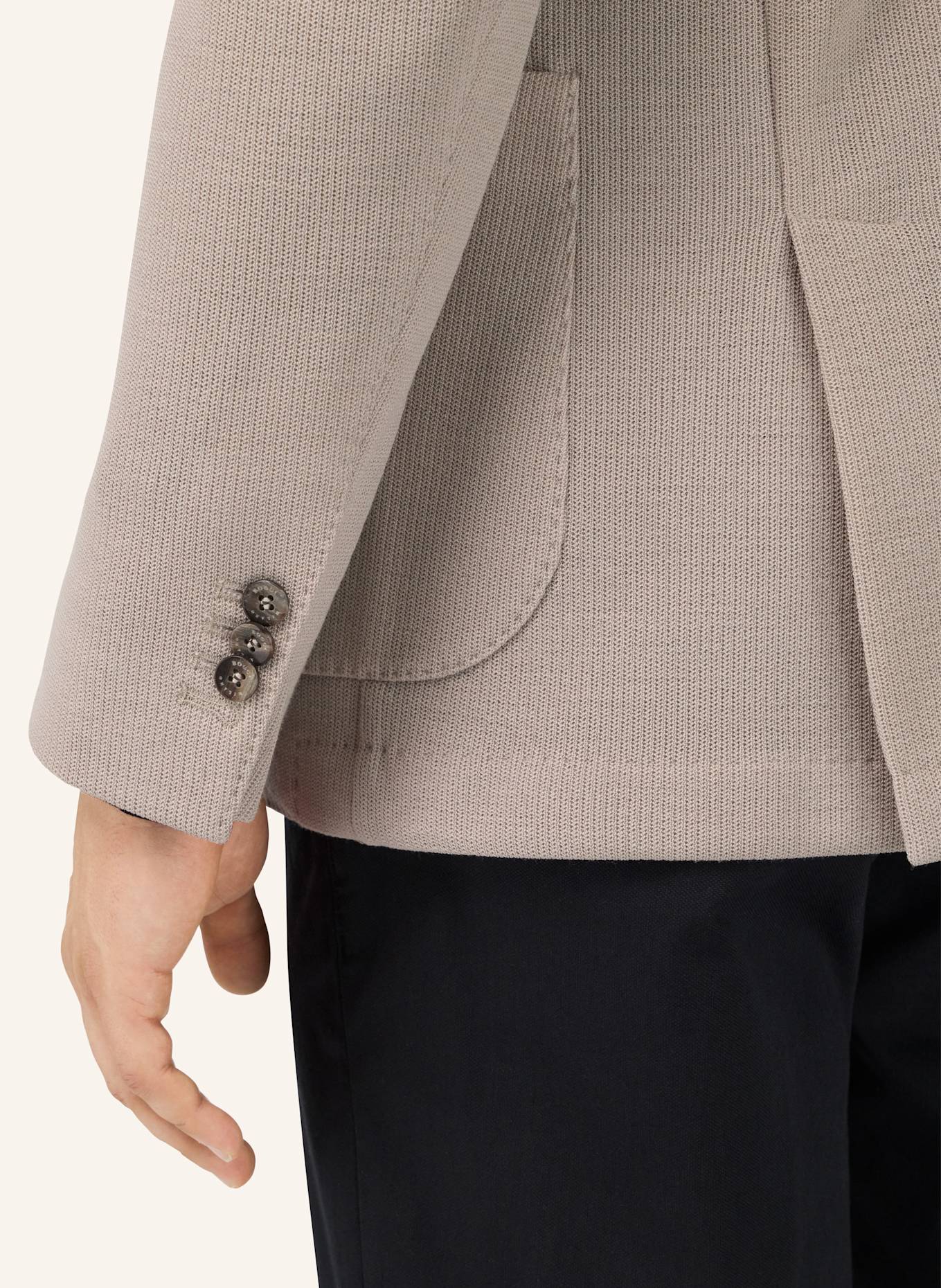 BOGGI MILANO Strick-Sakko Regular Fit: BRAUN