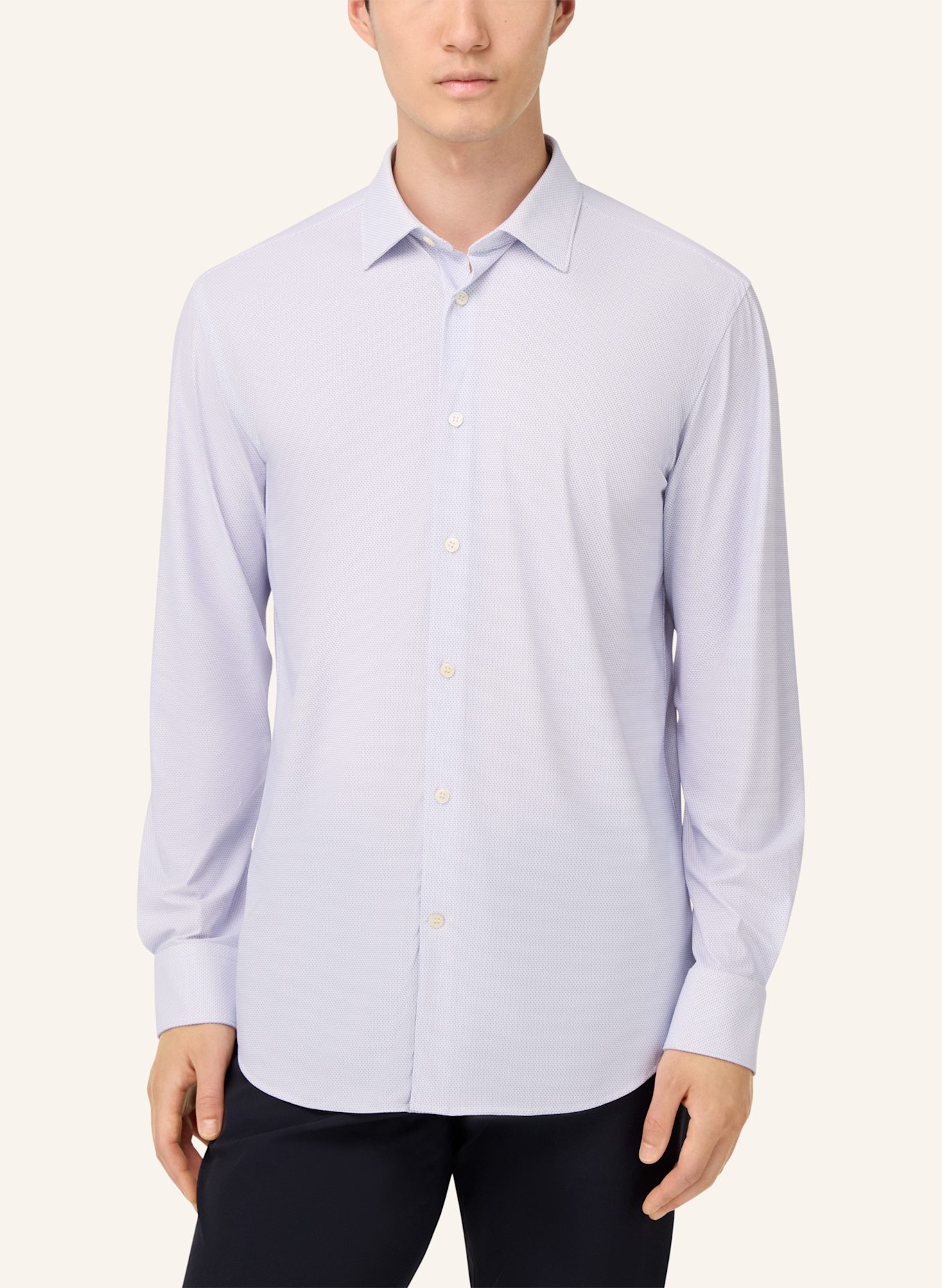 BOGGI MILANO Jerseyhemd Slim Fit: HELLBLAU