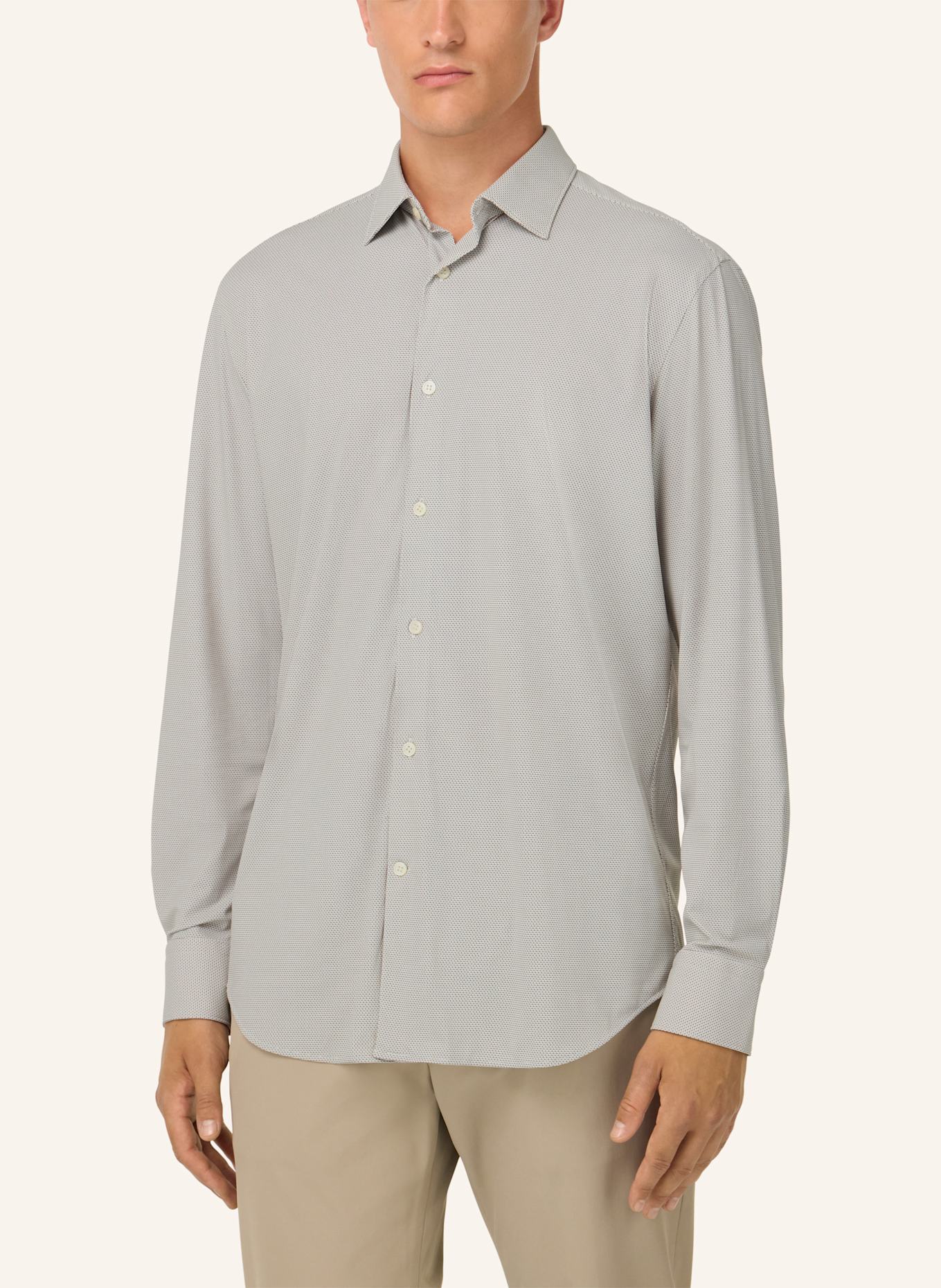 BOGGI MILANO Jerseyhemd Slim Fit: BRAUN