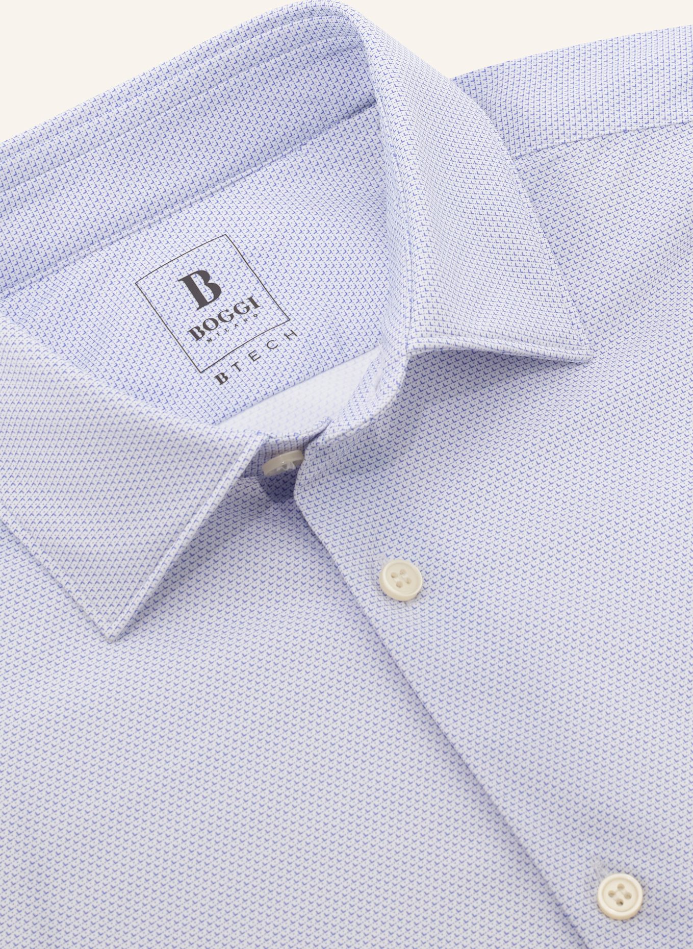 BOGGI MILANO Jerseyhemd Slim Fit: HELLBLAU