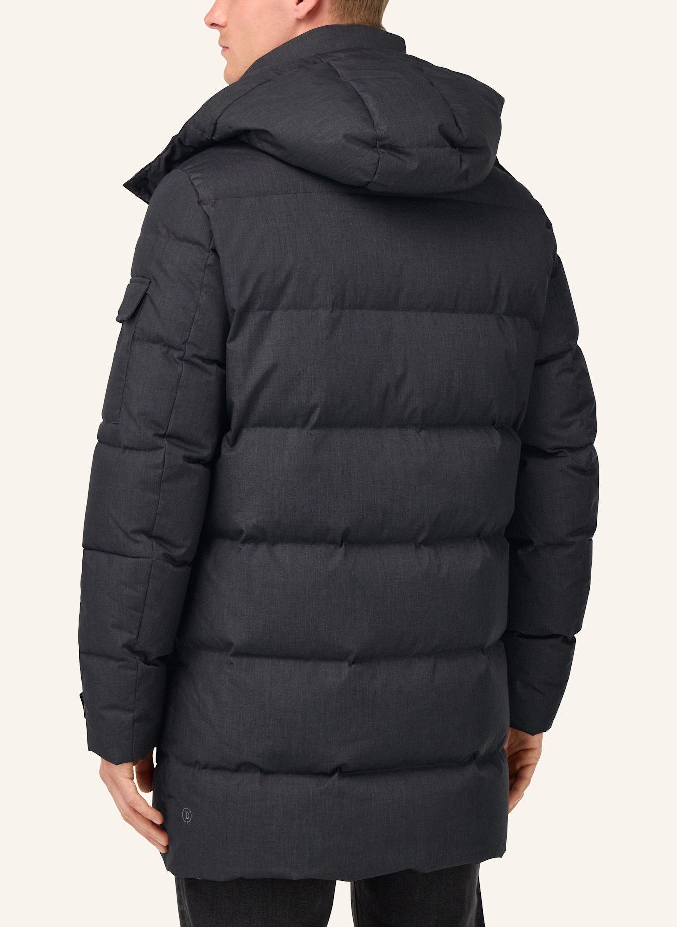 BOGGI MILANO Daunenmantel: DUNKELGRAU
