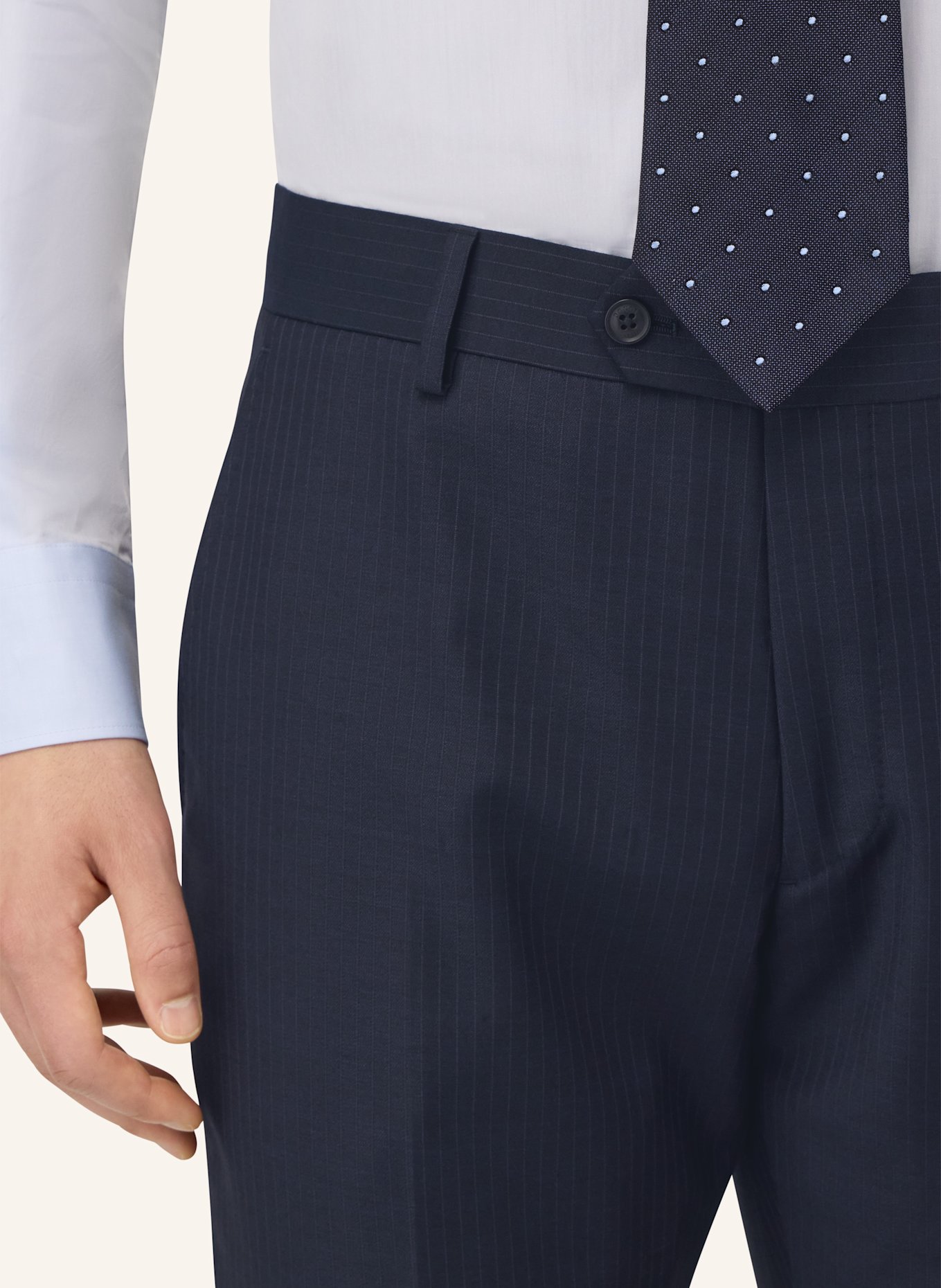 BOGGI MILANO Pinstripe Stretch Wool Suit: BLAU