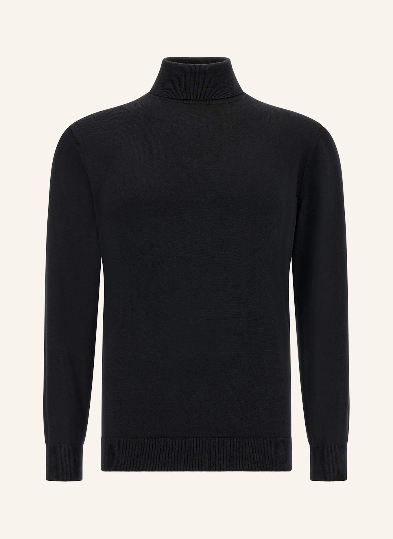 BOGGI MILANO Rollkragenpullover: SCHWARZ