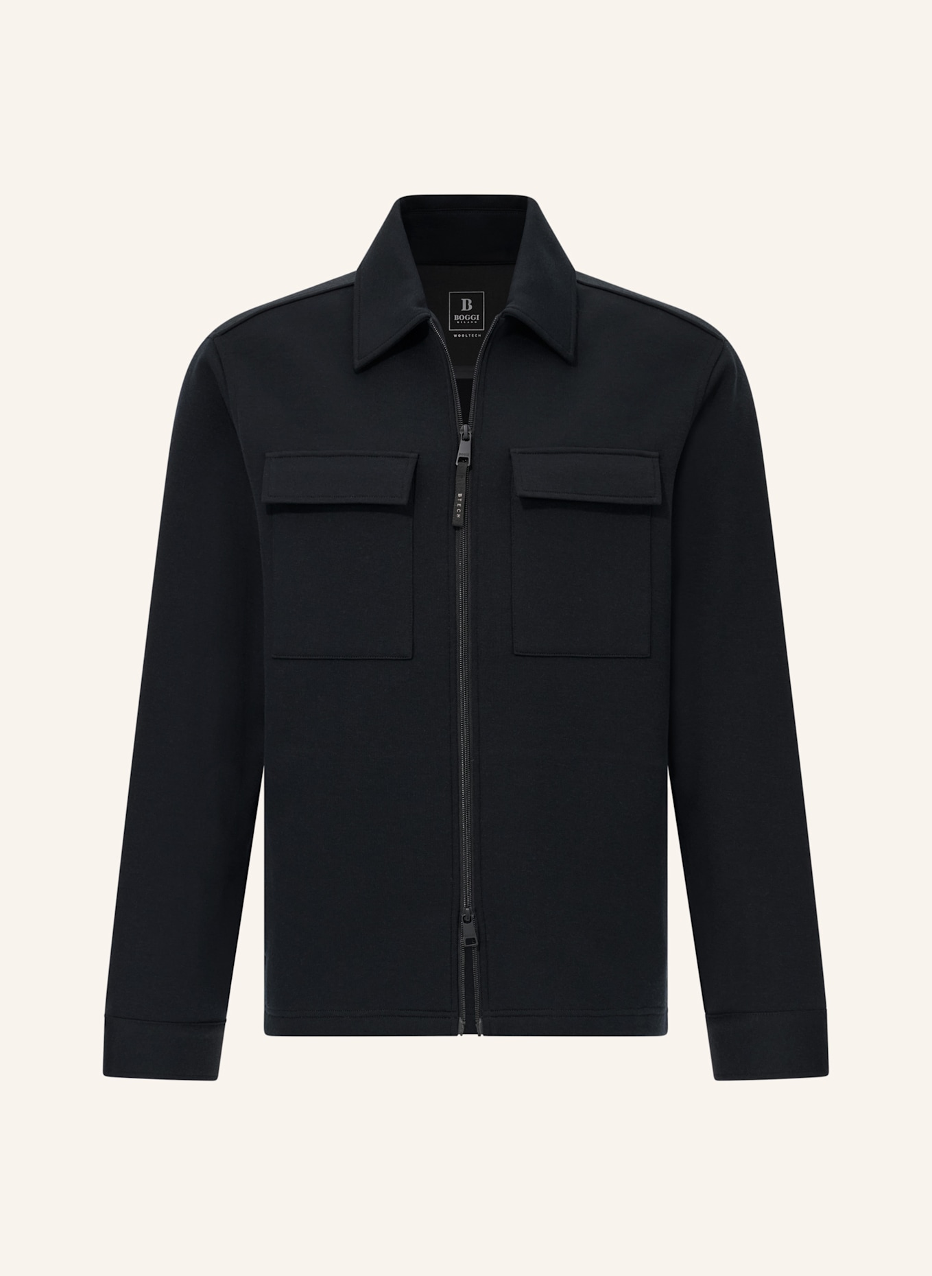 BOGGI MILANO Nexus Shirt Jacket In Technical Fabric: SCHWARZ
