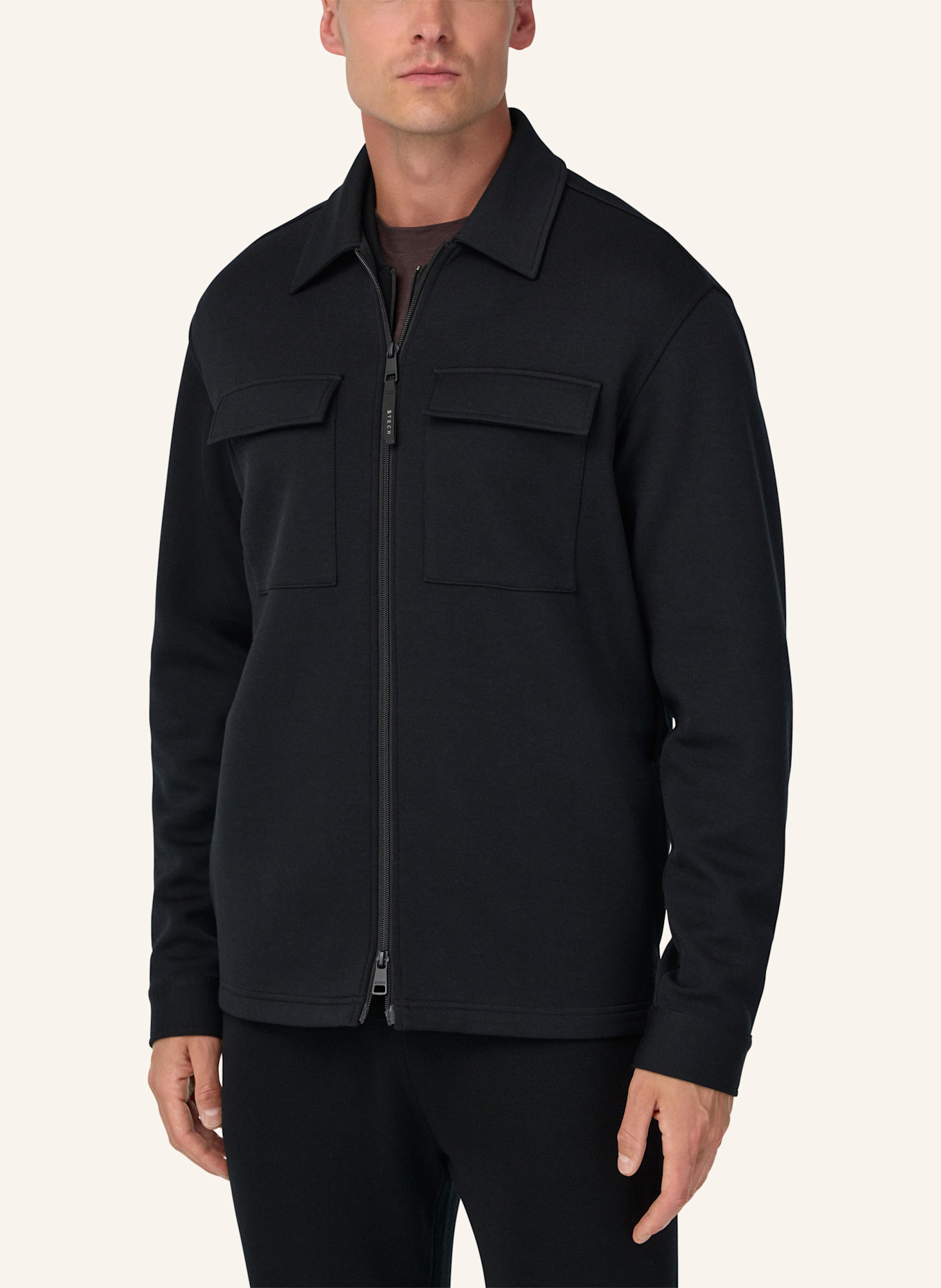 BOGGI MILANO Nexus Shirt Jacket In Technical Fabric: SCHWARZ