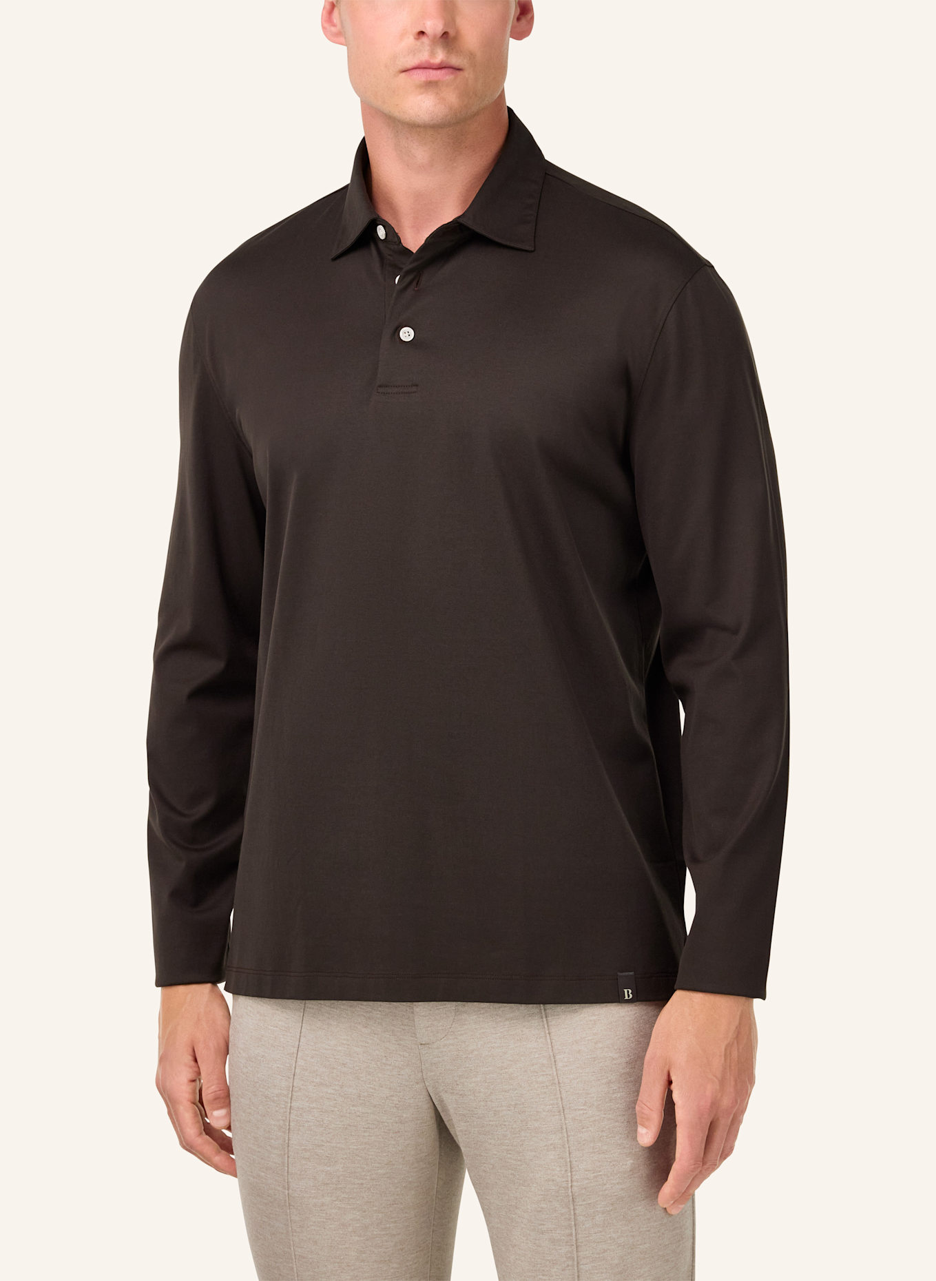 BOGGI MILANO Poloshirt: BRAUN