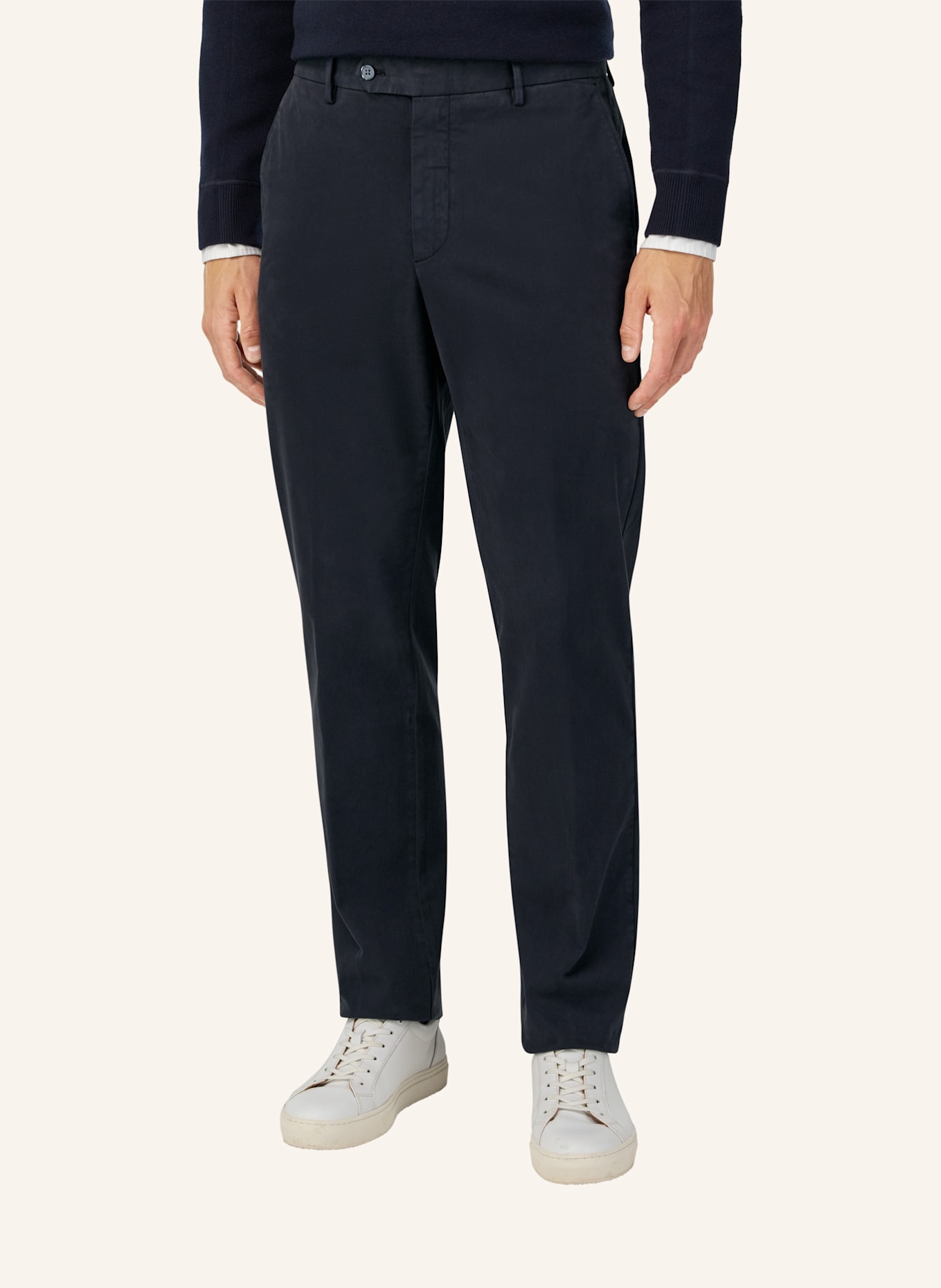 BOGGI MILANO Stretch Cotton Trousers: BLAU
