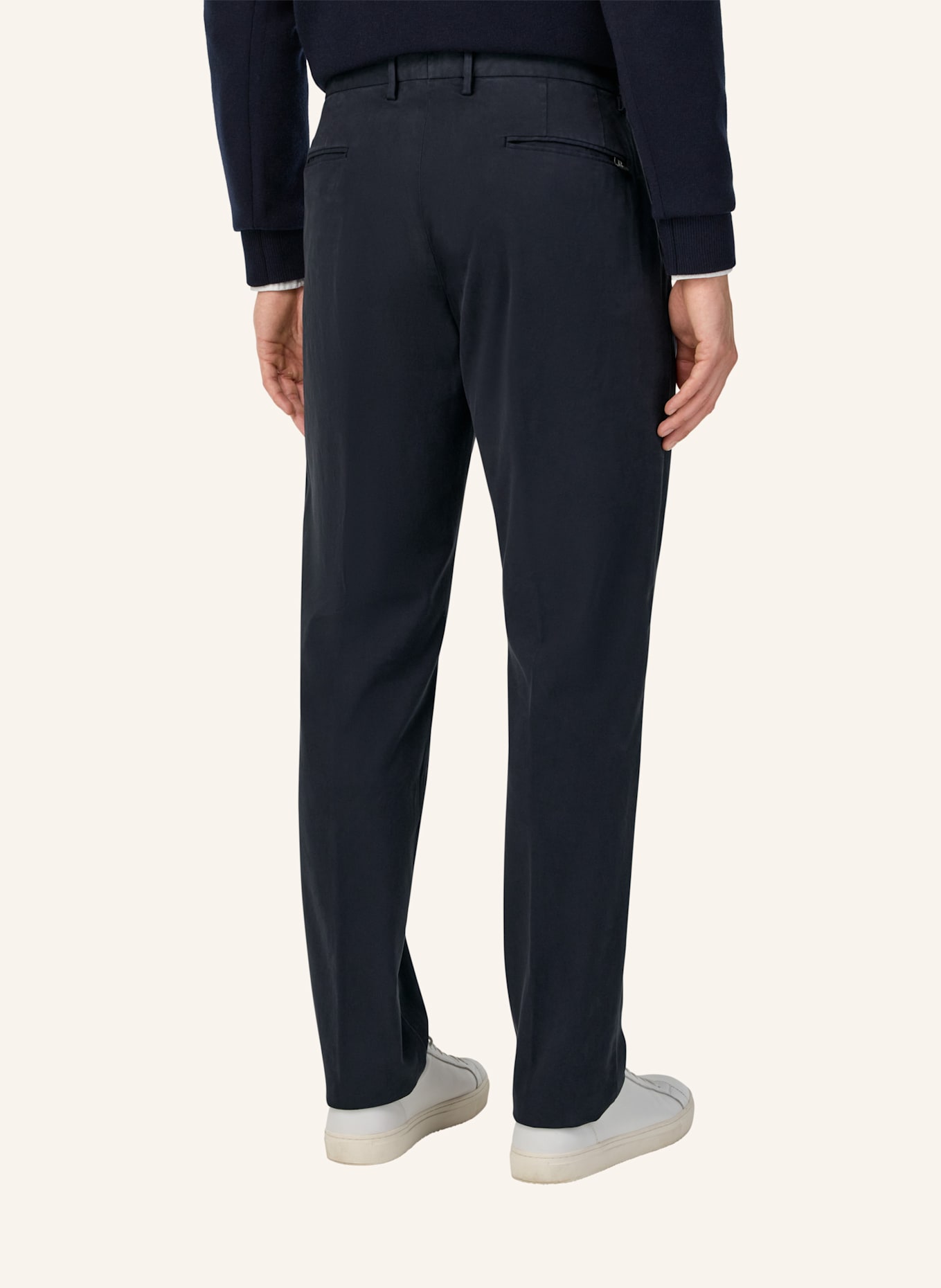 BOGGI MILANO Stretch Cotton Trousers: BLAU