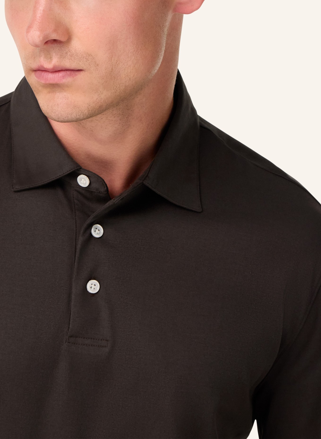 BOGGI MILANO Poloshirt: BRAUN