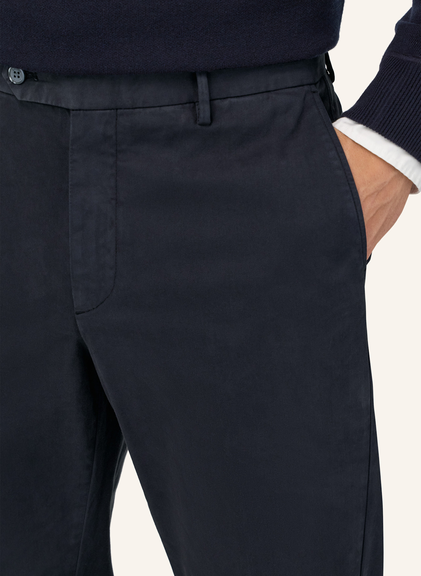 BOGGI MILANO Stretch Cotton Trousers: BLAU