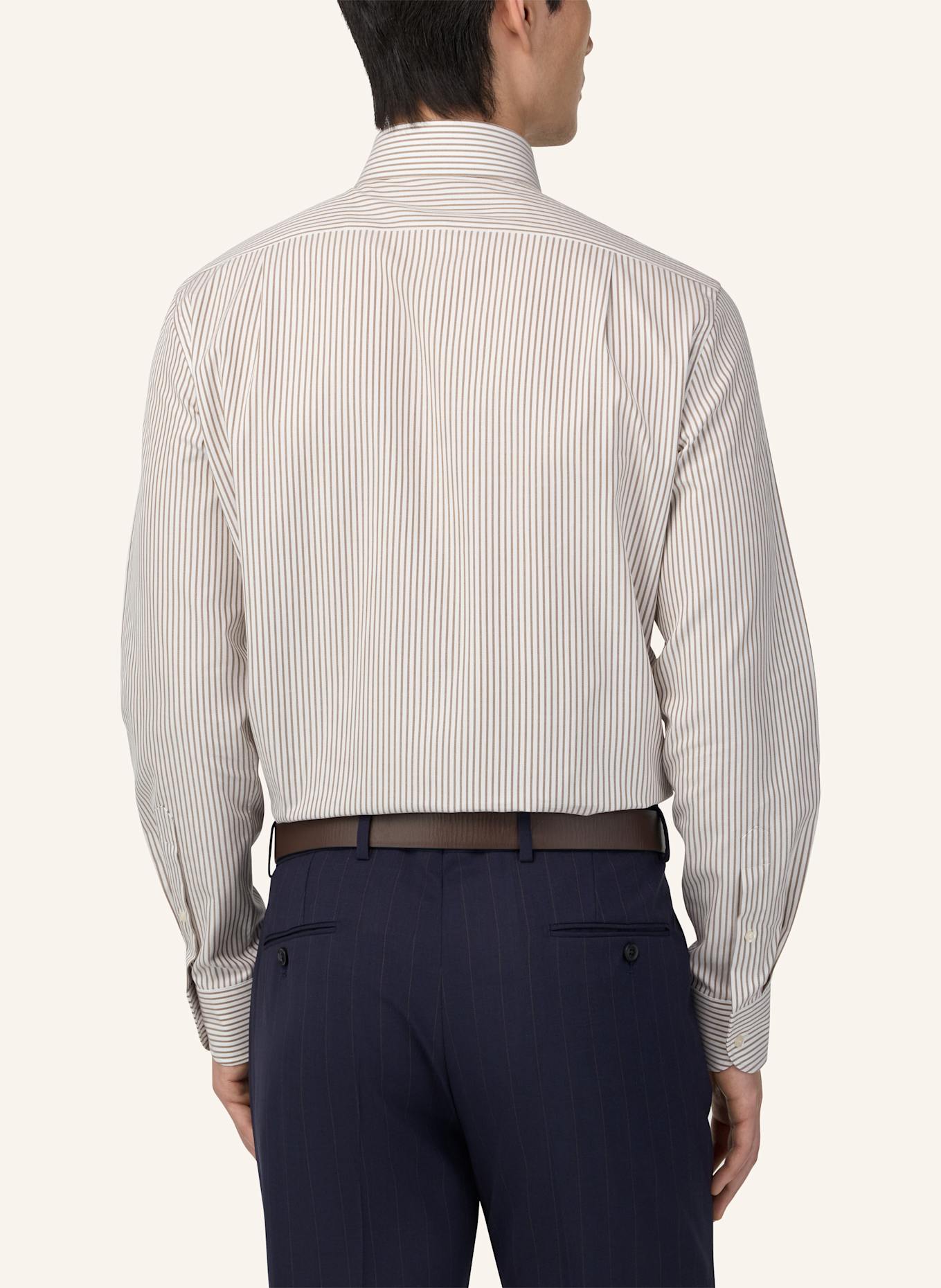 BOGGI MILANO Regular Fit Striped Cotton Shirt: BRAUN