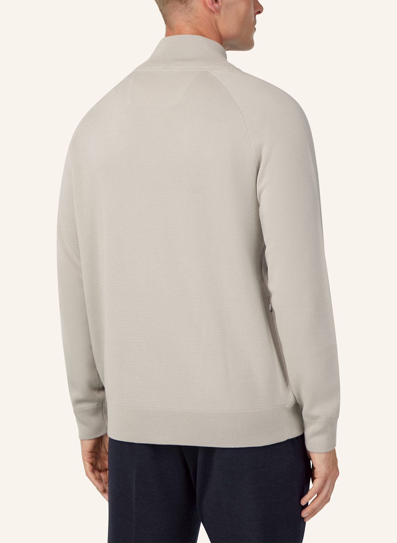 BOGGI MILANO Tech Bomber Jacket in Merino Wool: BRAUN