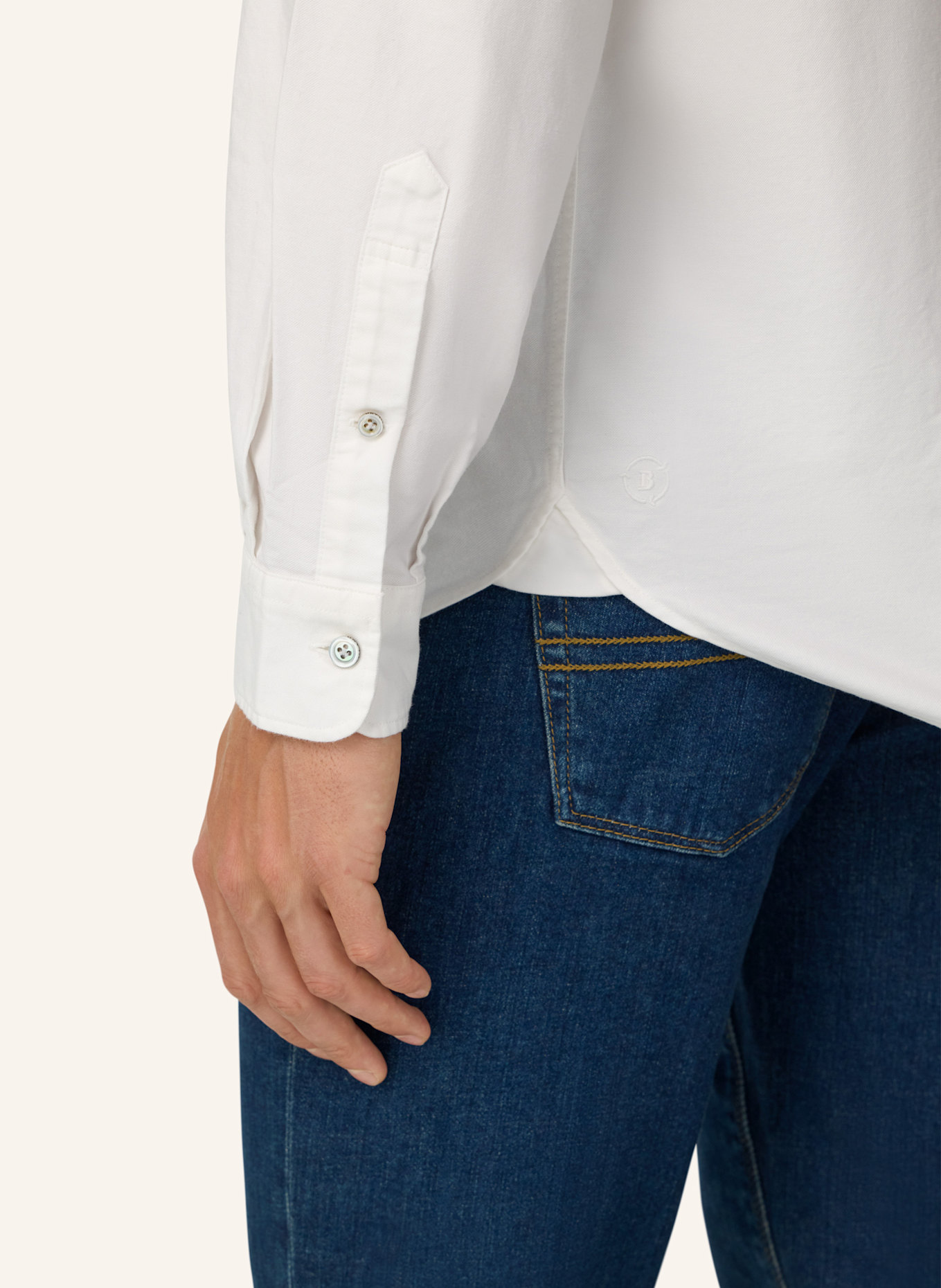 BOGGI MILANO Hemd Regular Fit: WEISS