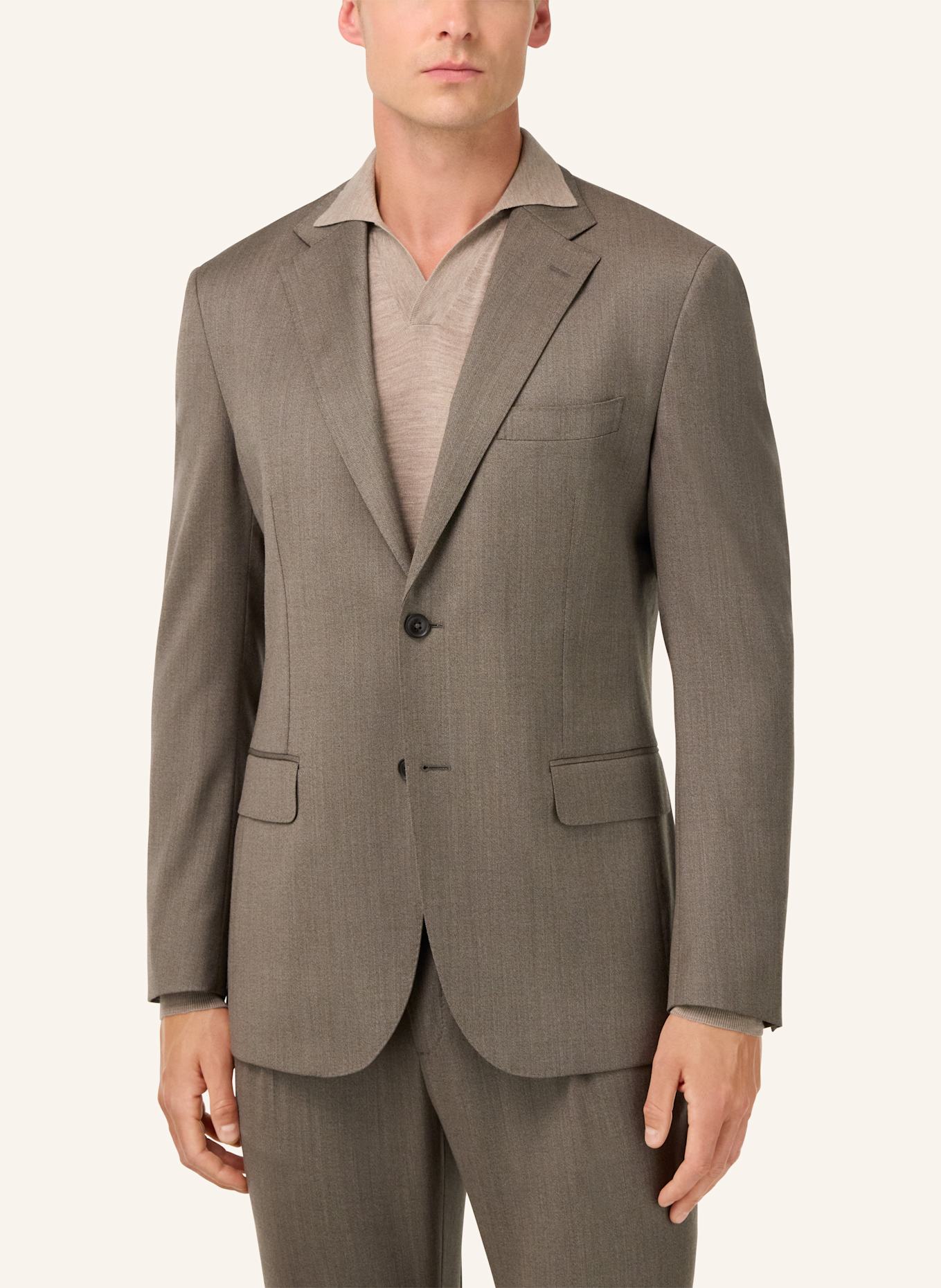 BOGGI MILANO Diagonal Suit in Stretch Wool: TAUPE