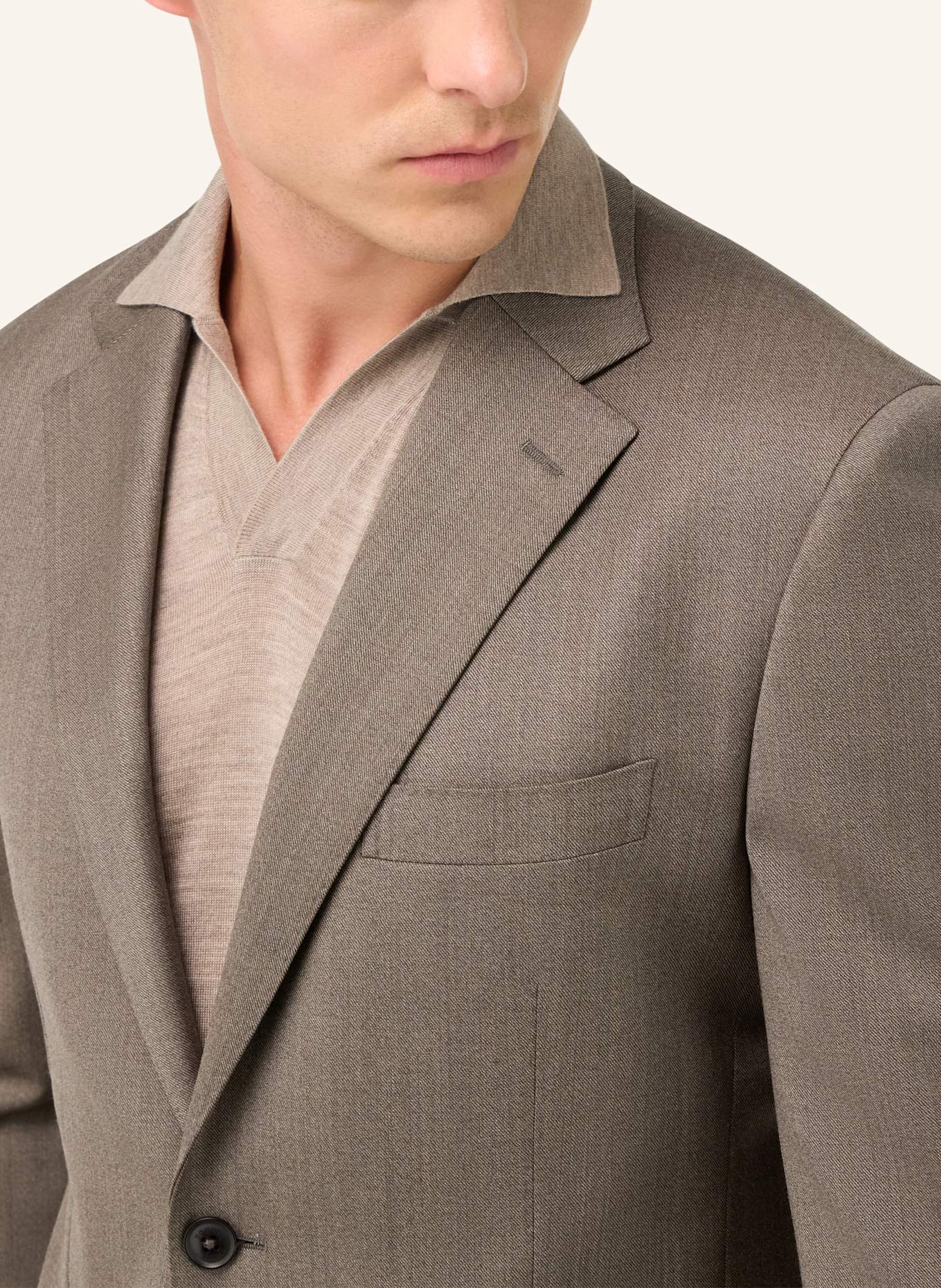 BOGGI MILANO Diagonal Suit in Stretch Wool: TAUPE