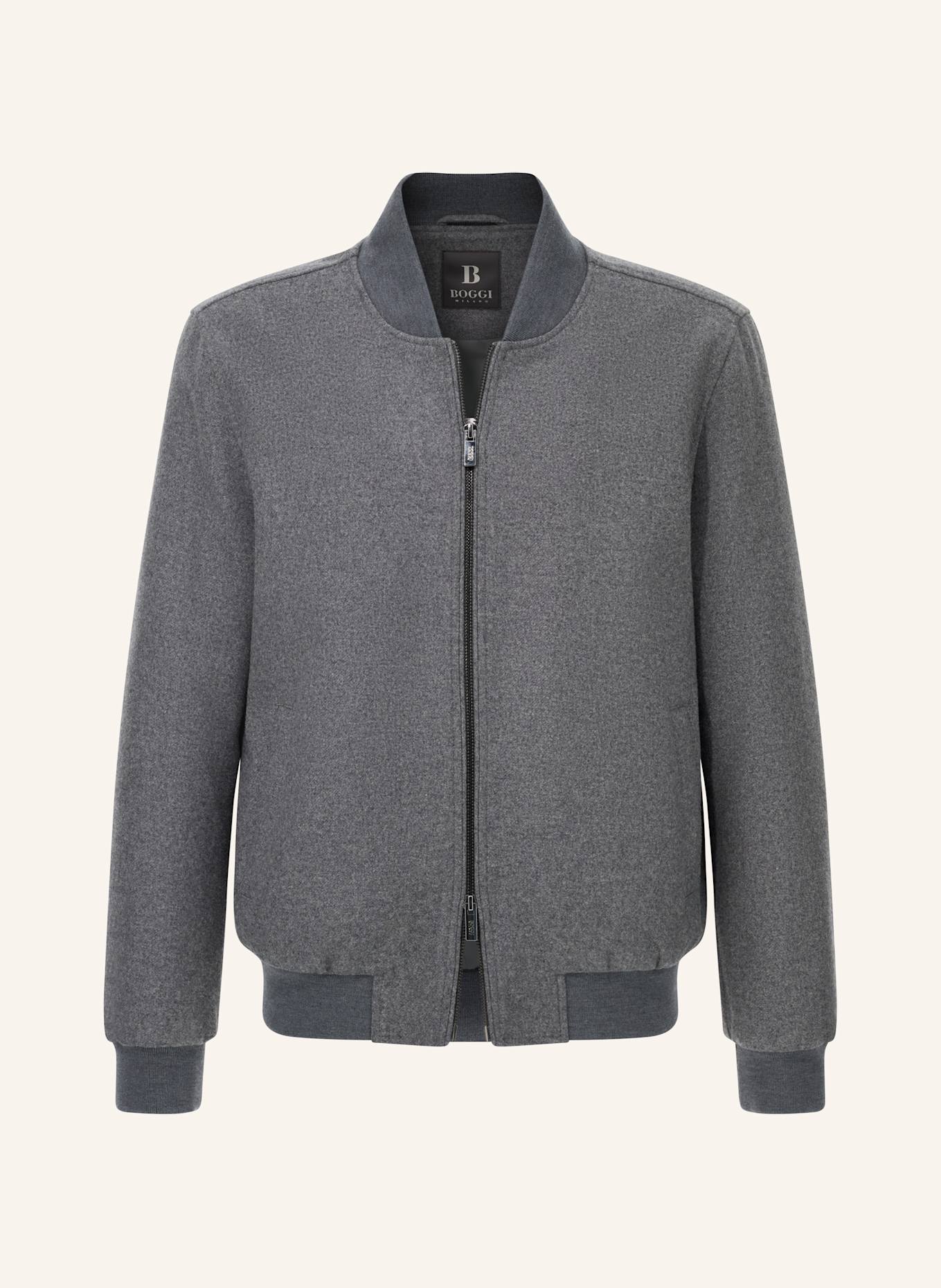 BOGGI MILANO Wool Bomber Jacket: GRAU