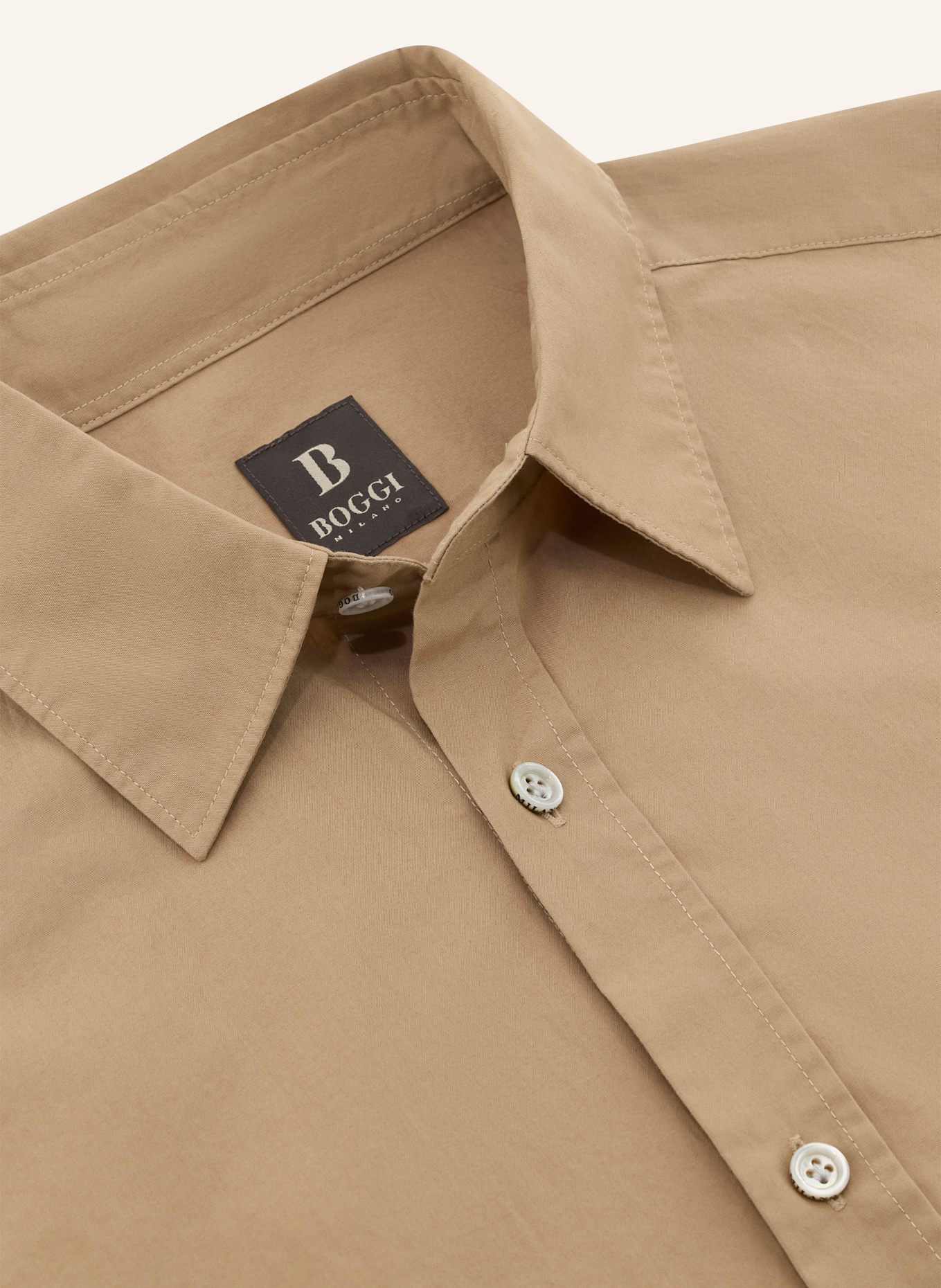BOGGI MILANO Hemd Regular Fit: BEIGE