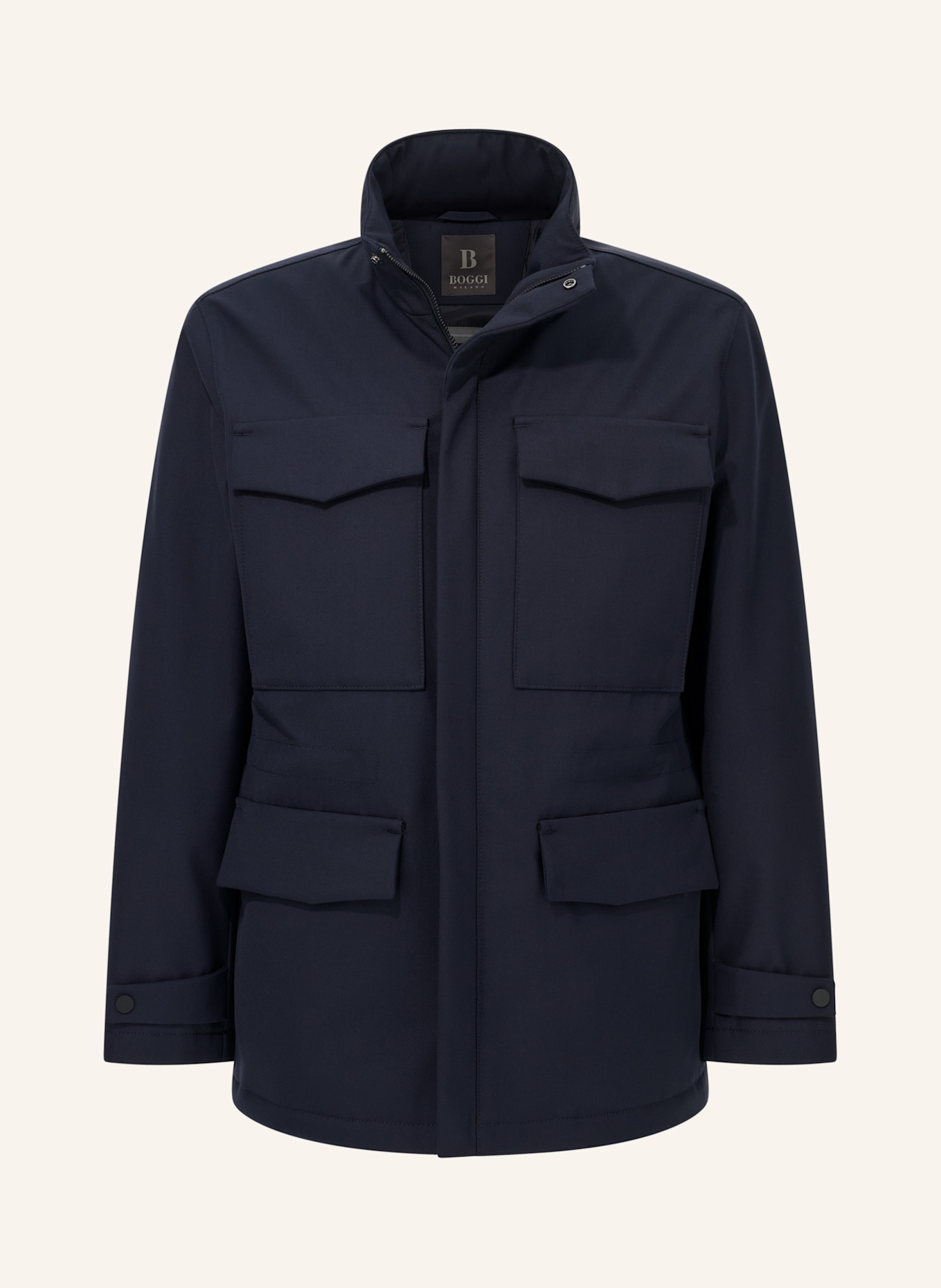 BOGGI MILANO Field Jacket In Padded Technical Fabric: BLAU
