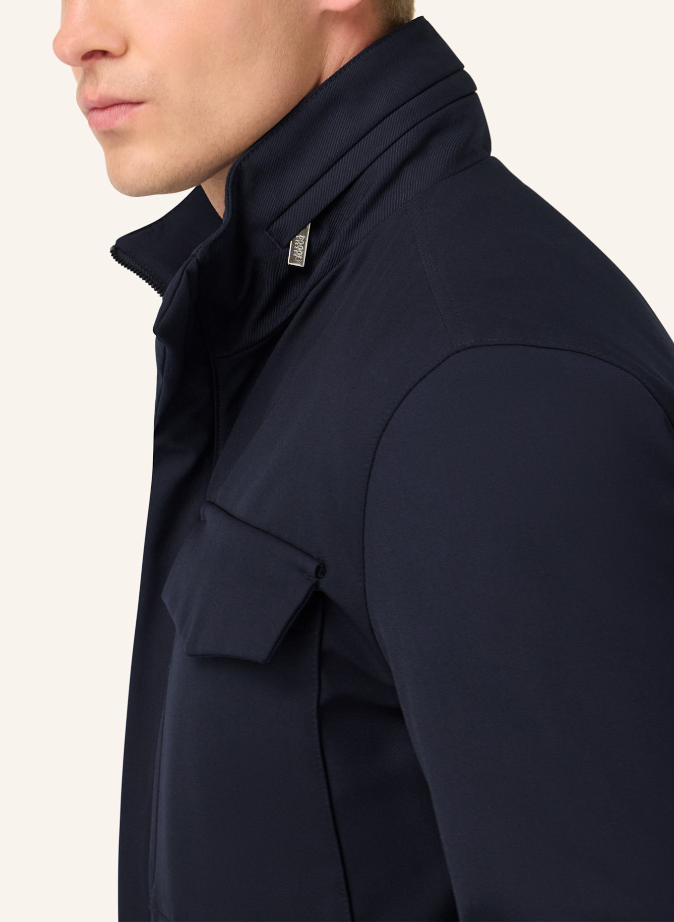 BOGGI MILANO Field Jacket In Padded Technical Fabric: BLAU