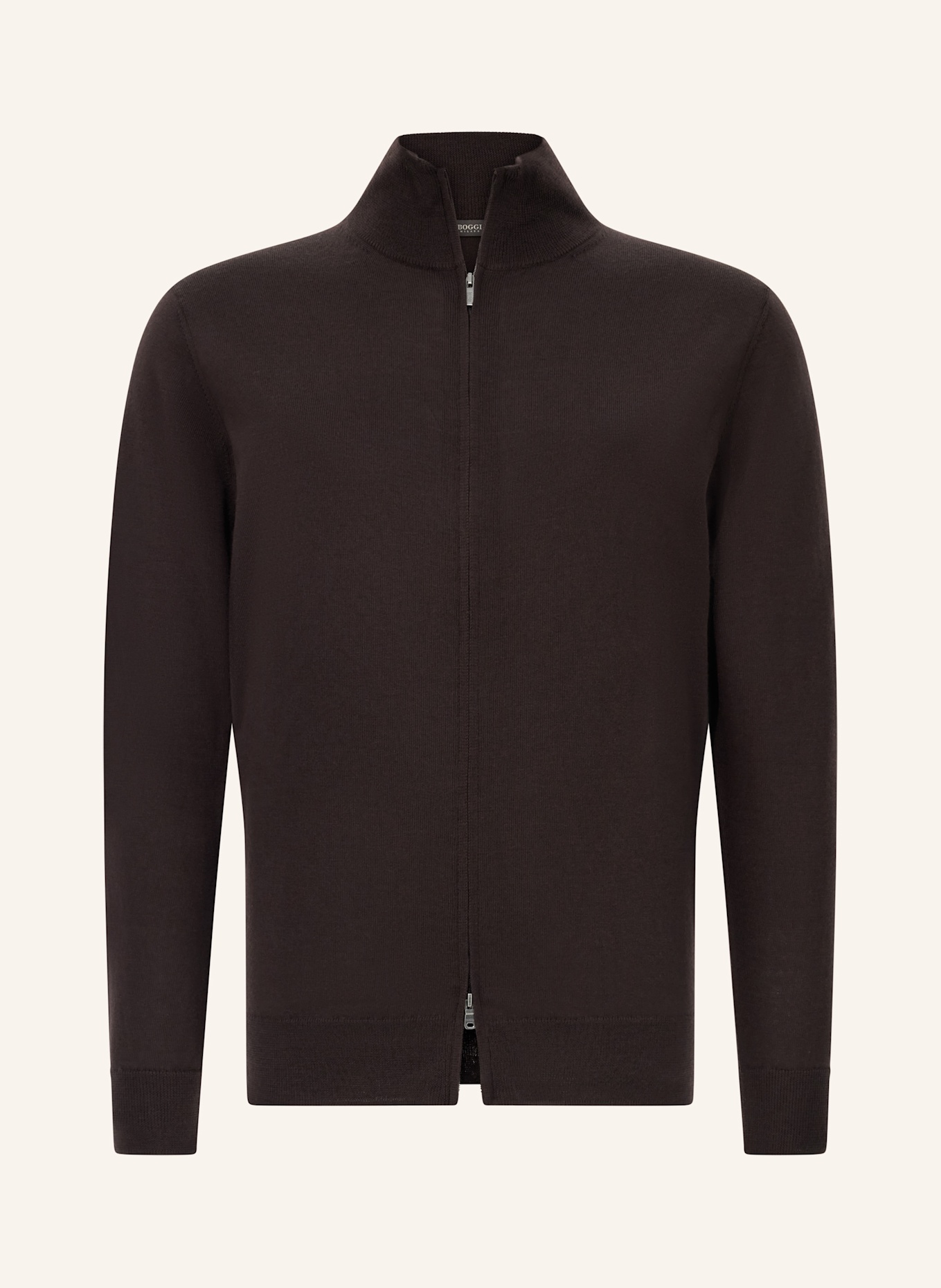 BOGGI MILANO Strickjacke: DUNKELBRAUN