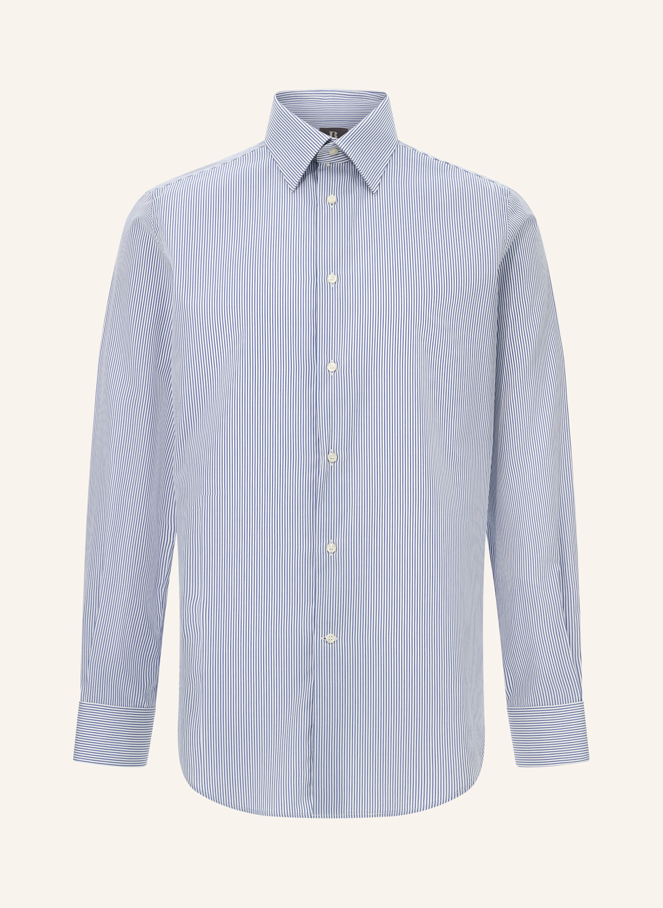 BOGGI MILANO Regular Fit Striped Cotton Shirt: BLAU