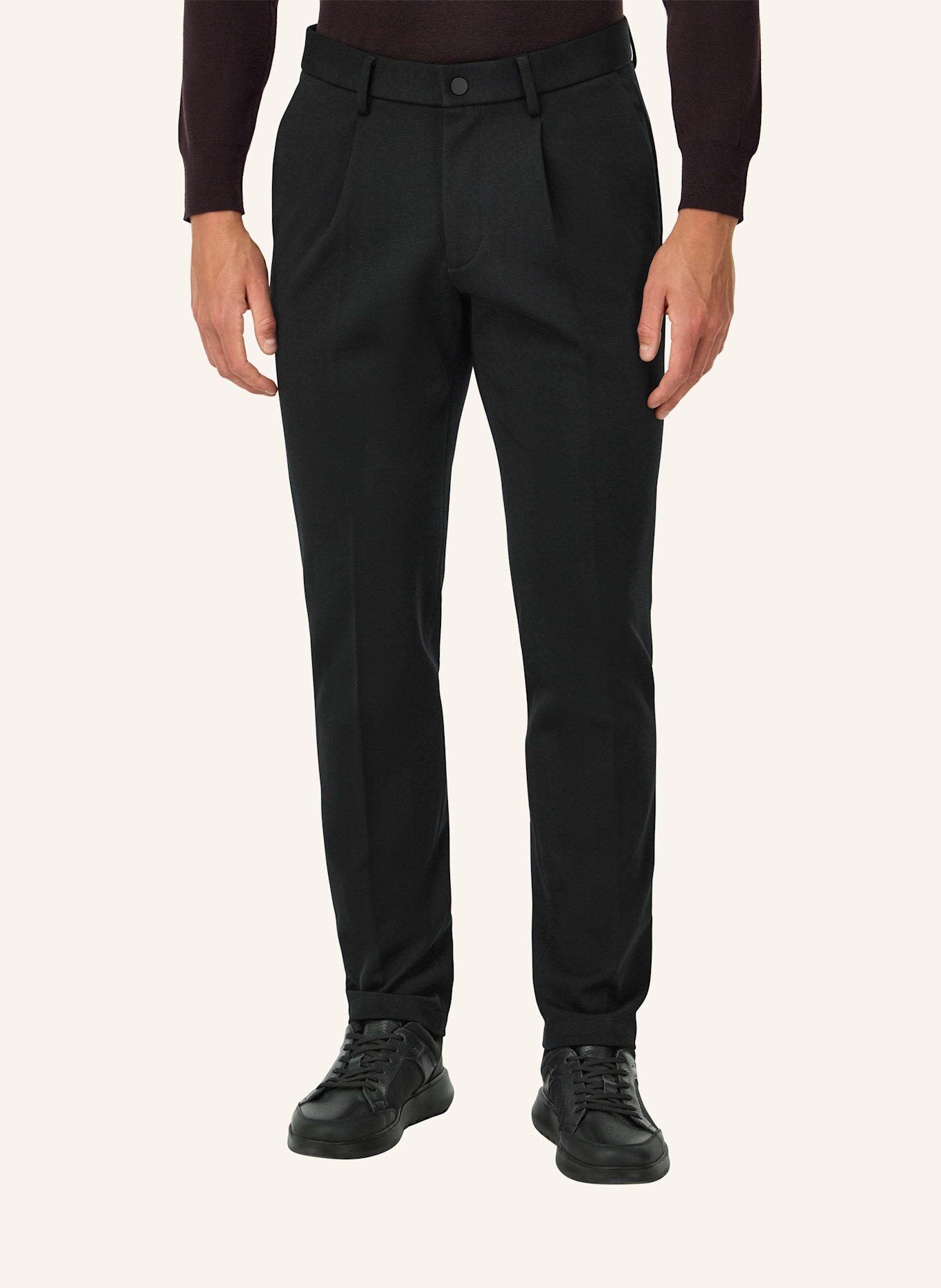 BOGGI MILANO B Tech Trousers in Technical Wool: SCHWARZ