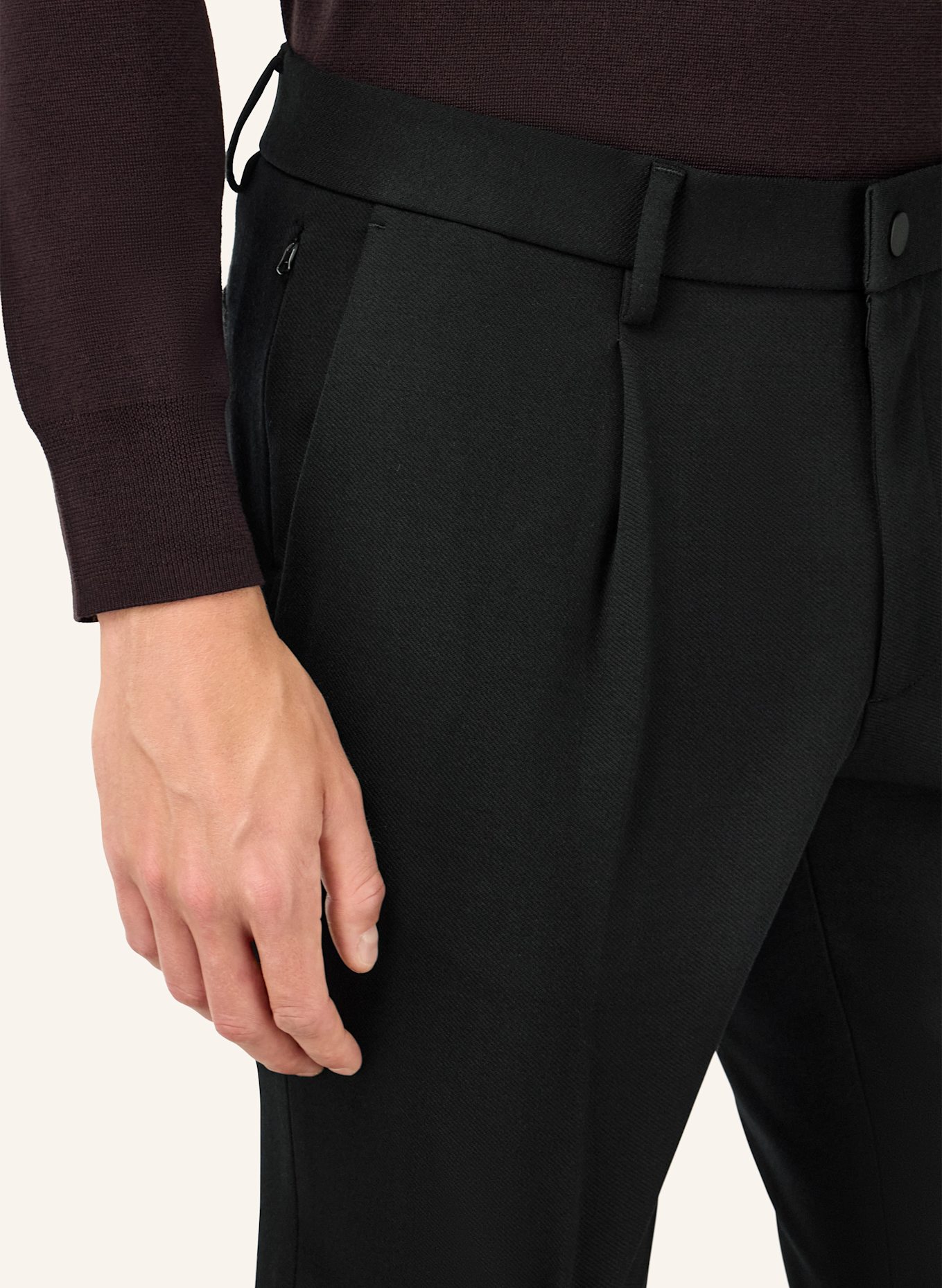 BOGGI MILANO B Tech Trousers in Technical Wool: SCHWARZ
