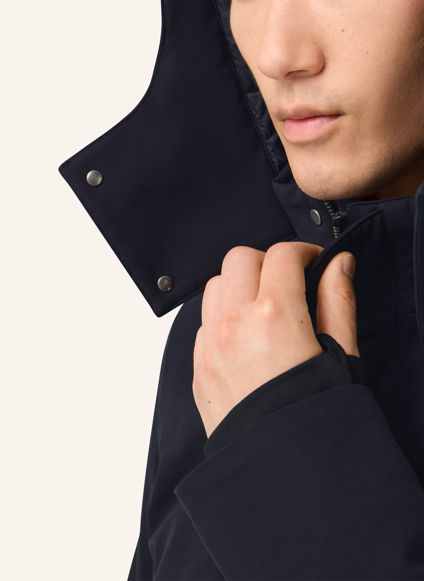 BOGGI MILANO Parka In Padded Technical Fabric: BLAU