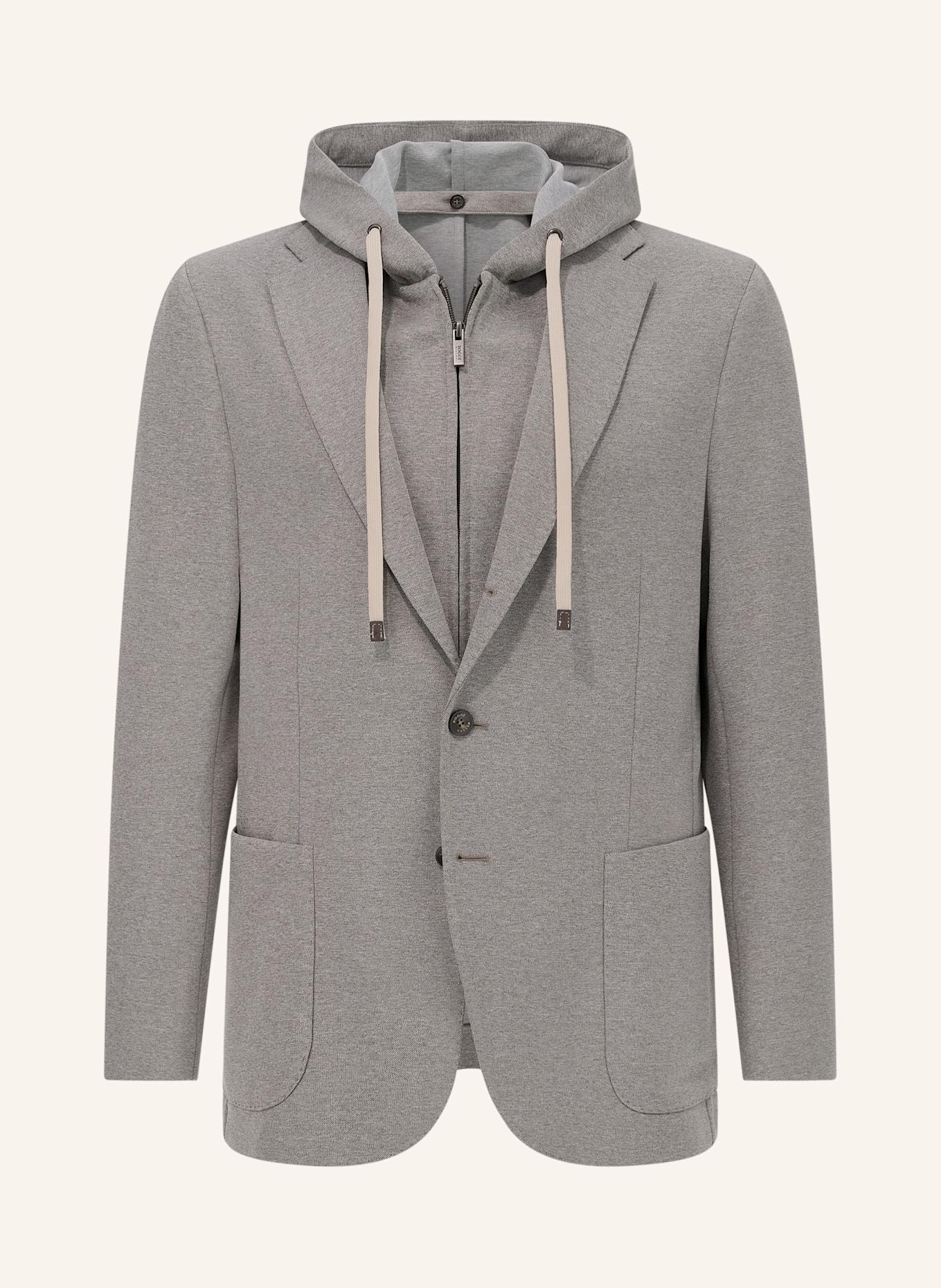 BOGGI MILANO Madison Sweatshirt Jacket in a Stretch Cotton Blend: BRAUN