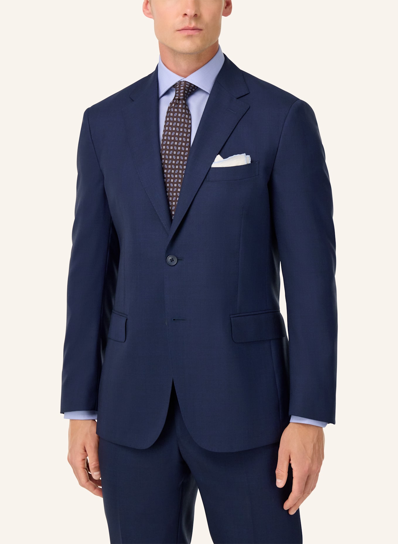 BOGGI MILANO Prince of Wales Check Suit in Pure Wool: BLAU