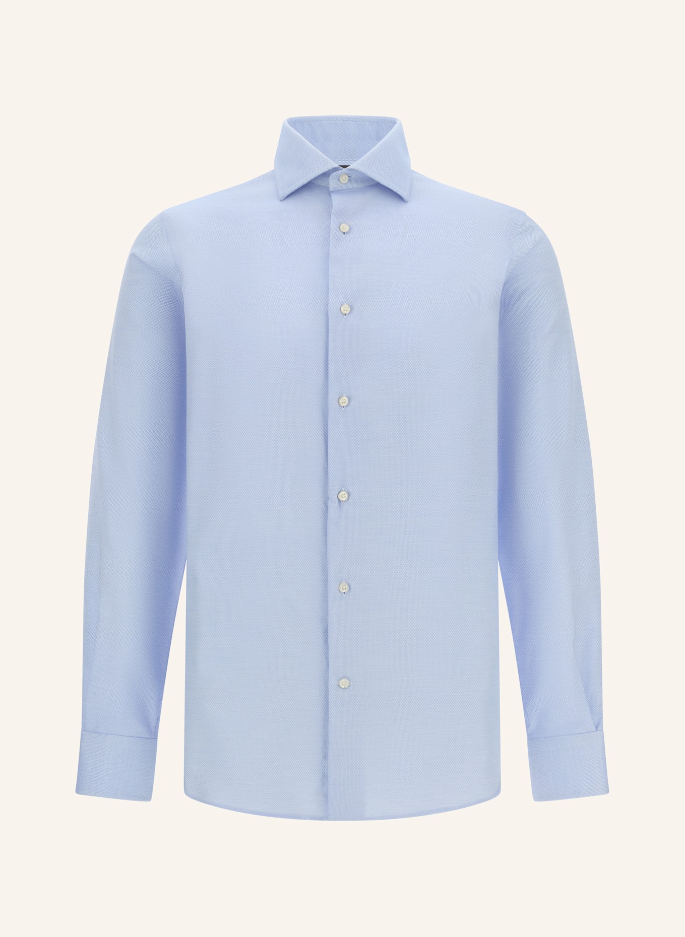 BOGGI MILANO Regular Fit Striped Cotton Shirt: HELLBLAU
