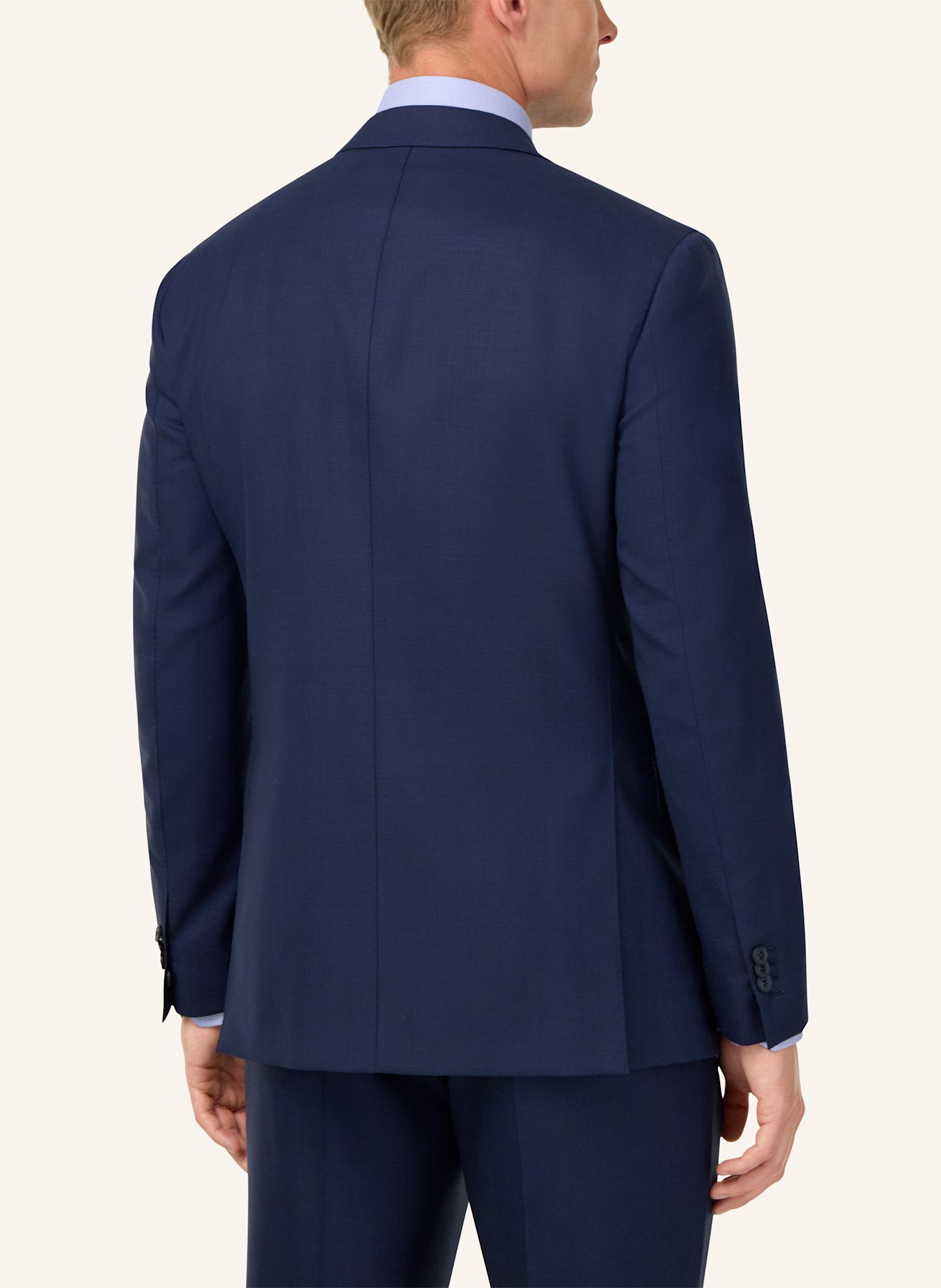 BOGGI MILANO Prince of Wales Check Suit in Pure Wool: BLAU