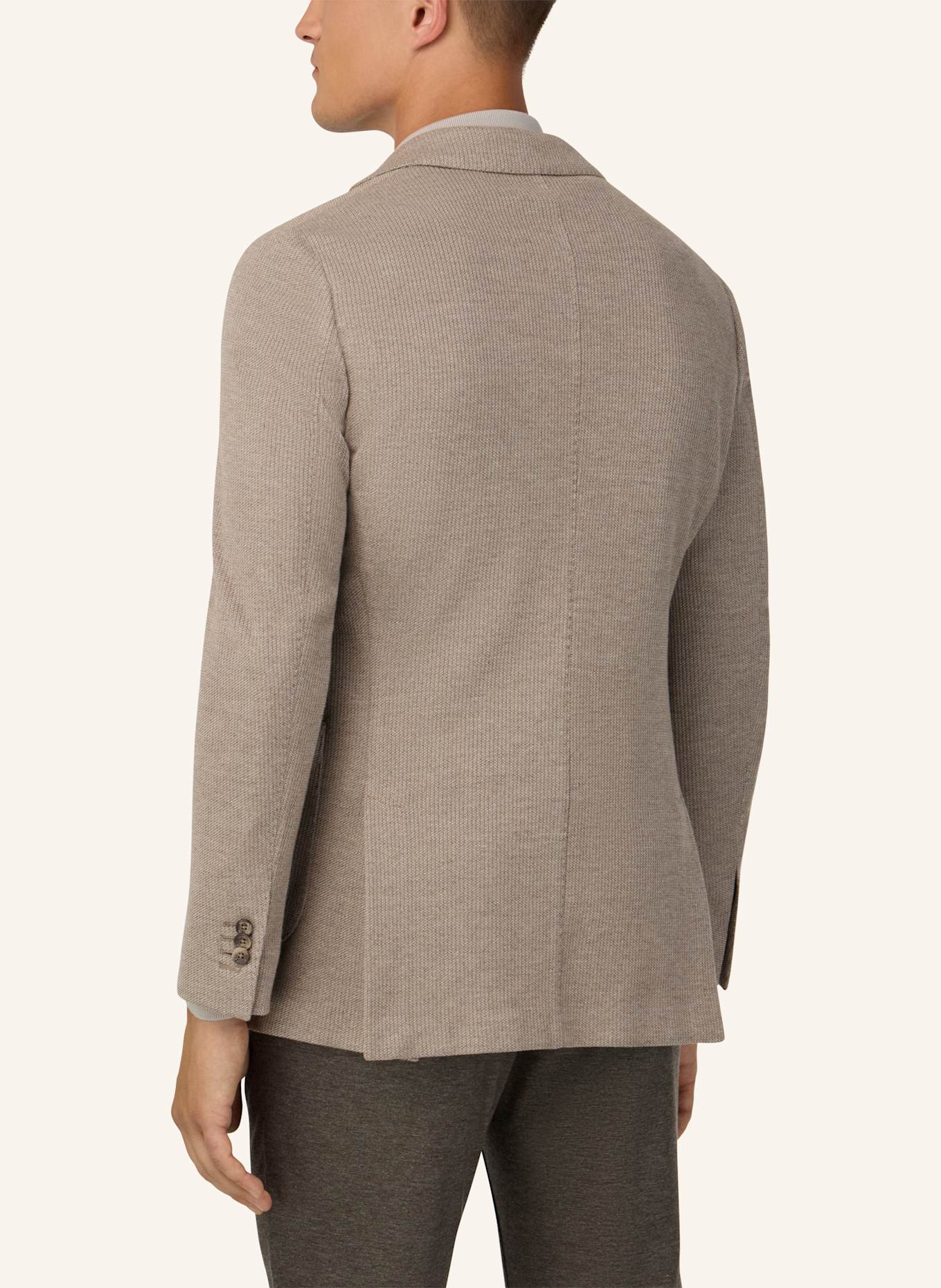BOGGI MILANO B Jersey Micro Textured Jacket in a Cotton Blend: TAUPE