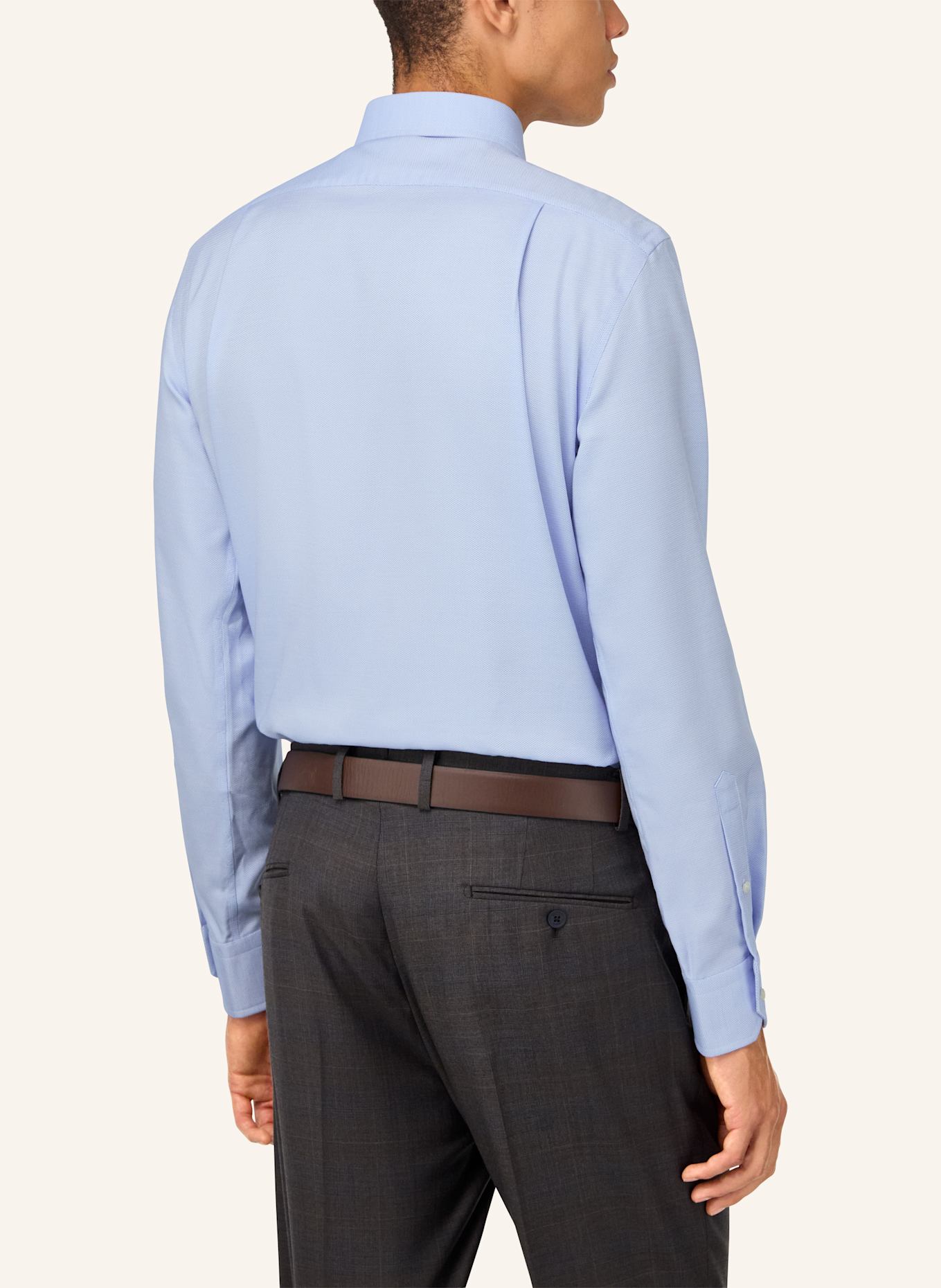 BOGGI MILANO Regular Fit Striped Cotton Shirt: HELLBLAU