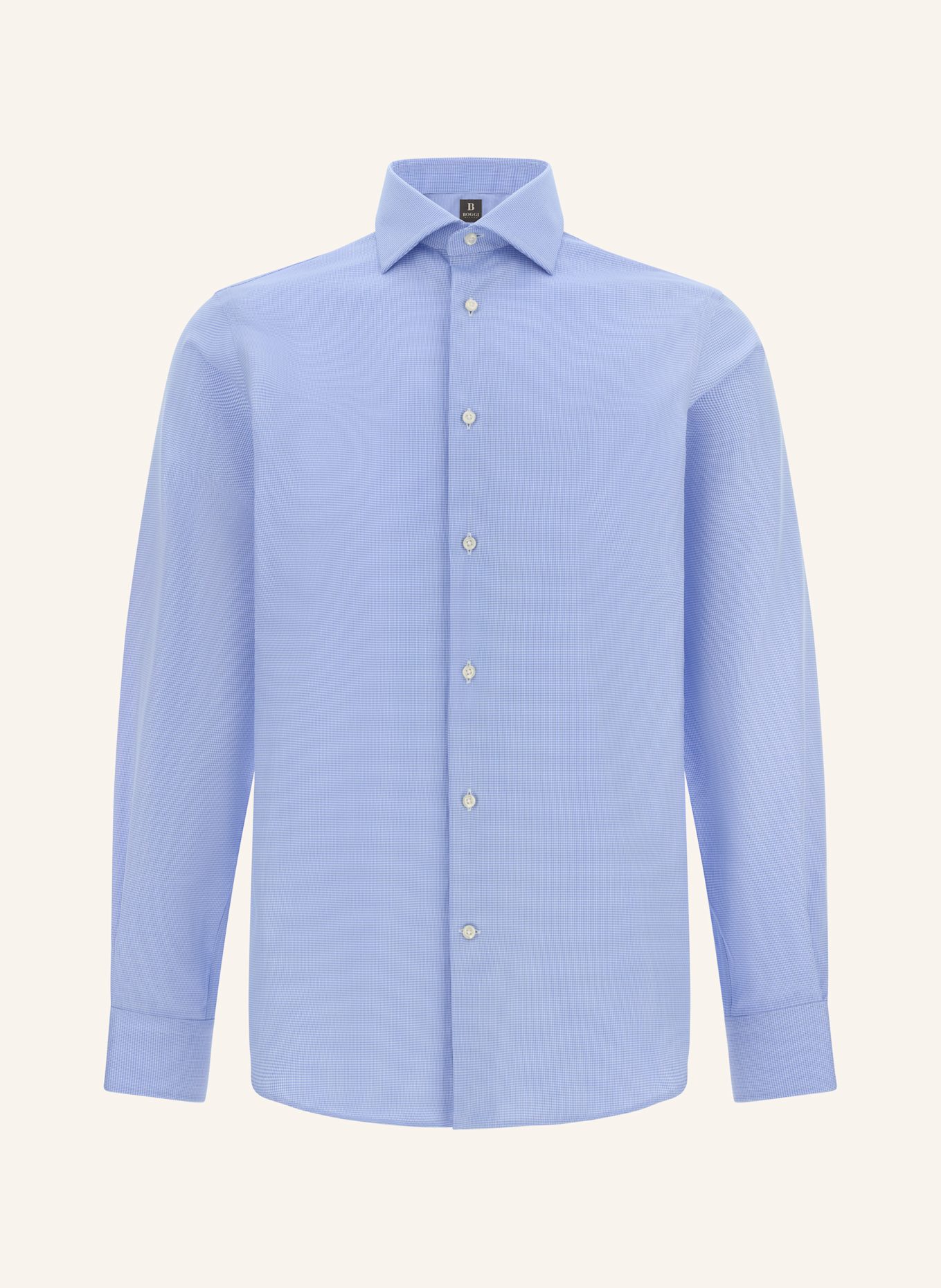 BOGGI MILANO Regular Fit Cotton Dobby Shirt: HELLBLAU